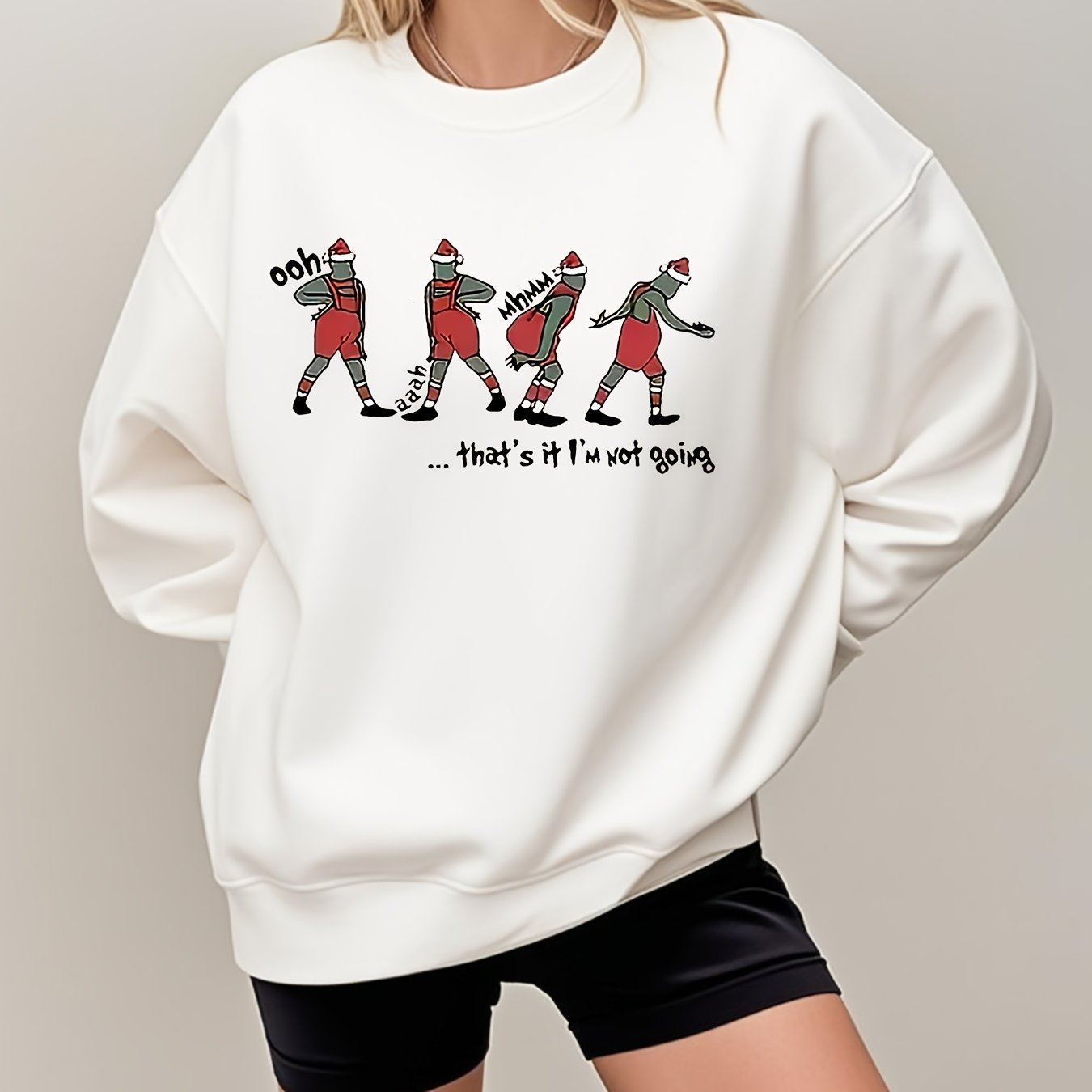 Plus Size, Women's Funny Christmas Sweatshirt -