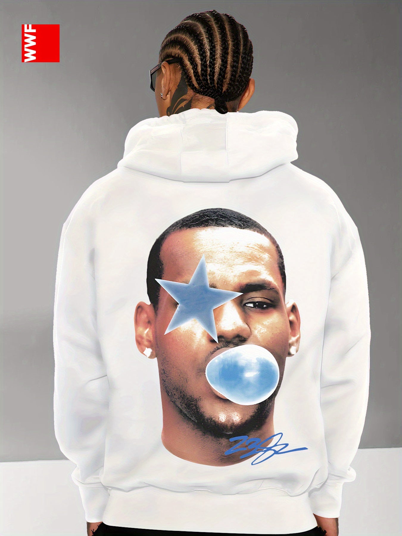 Men's Y2K Basketball Star Graphic Fleece Hoodie - Black, Trendy Hip-Hop Streetwear with Kangaroo Pocket, Perfect for Fall/Winter Casual Wear and Gifts
