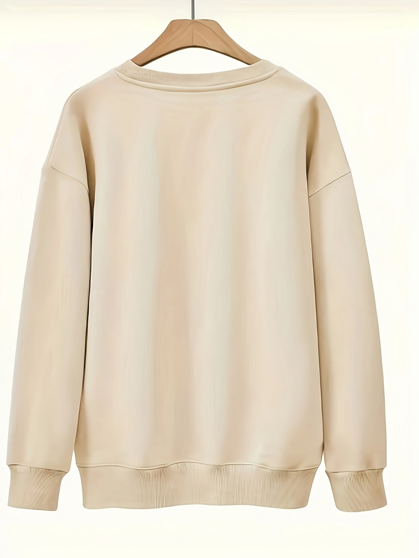 Bunny Cartoon Print Women'S Comfortable Crew Neck Sweatshirt