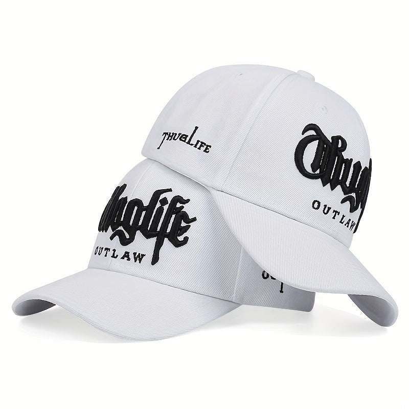 1pc Unisex Embroidered Handsome Trendy Rap Hip Hop Men's Versatile Baseball Cap