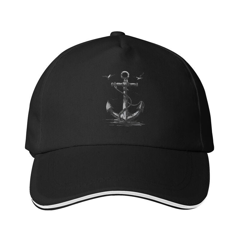 White Embroidered Moor Baseball Cap - Lightweight Breathable Dad Hat with Adjustable Snapback, Casual Sun Protection for All Seasons, Baseball Hat