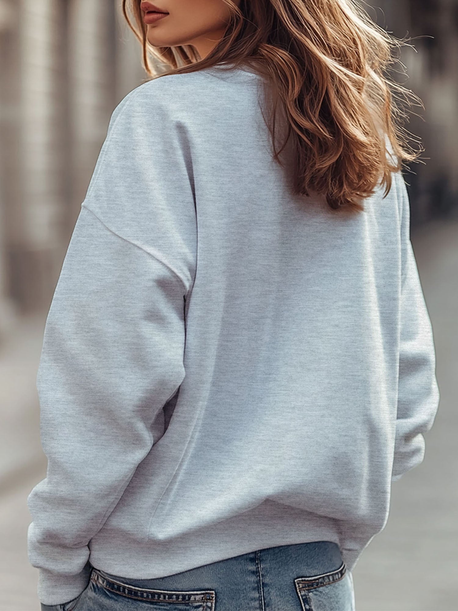 Women'S Cherry Love Heart Bow Embroider Print Sweatshirt Pullover Fall Loose Fashion Long Sleeve Crew Neck Sweatshirt Casual Comfy Clothes