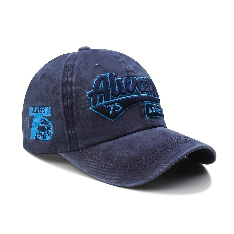 European And American Embroidered Baseball Cap, 3D Embroidered Baseball Cap, Korean Duckbill Cap, Sun Visor, Couple Style