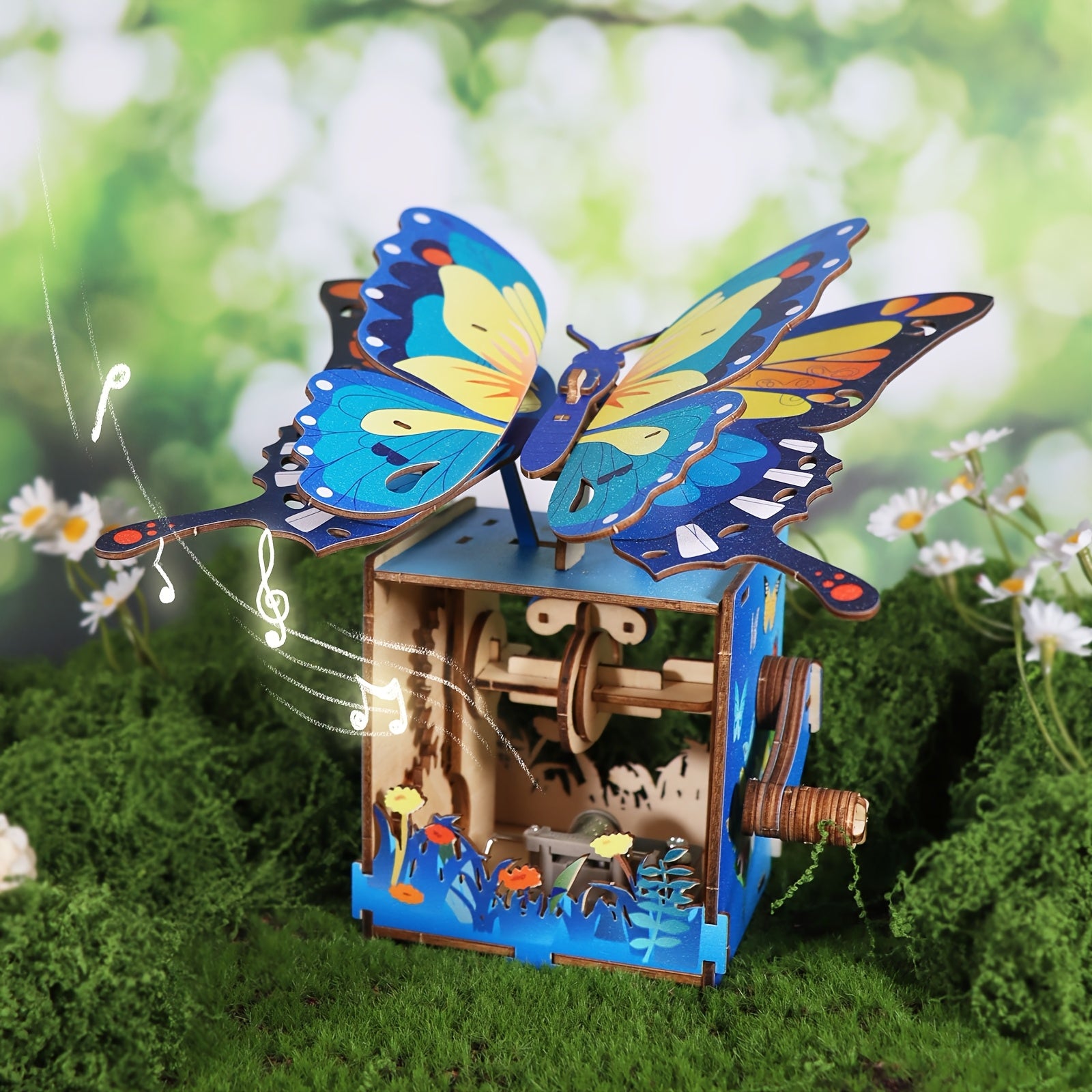 3D Handmade Wooden Butterfly Music Box You Are My Sunshine Assembly Model Kit - Holidays, Birthdays, Christmas Gifts