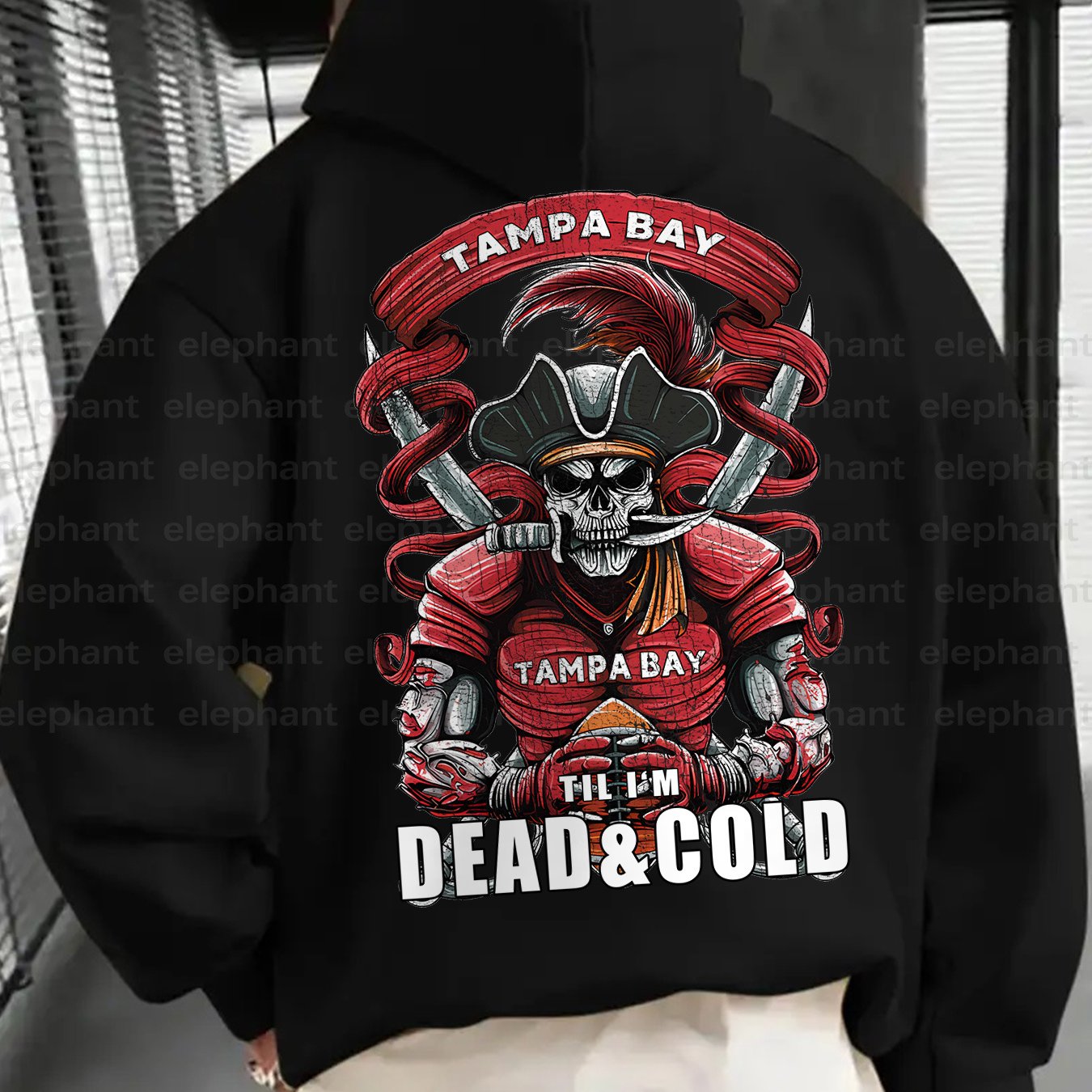 Tampa Bay Football Style Men'S Hoodie-Comfortable Blend, Long Sleeve with Kangaroo Pocket, Suitable for Autumn and Winter, Creative Gift, Casual Hoodie, Sweatshirt