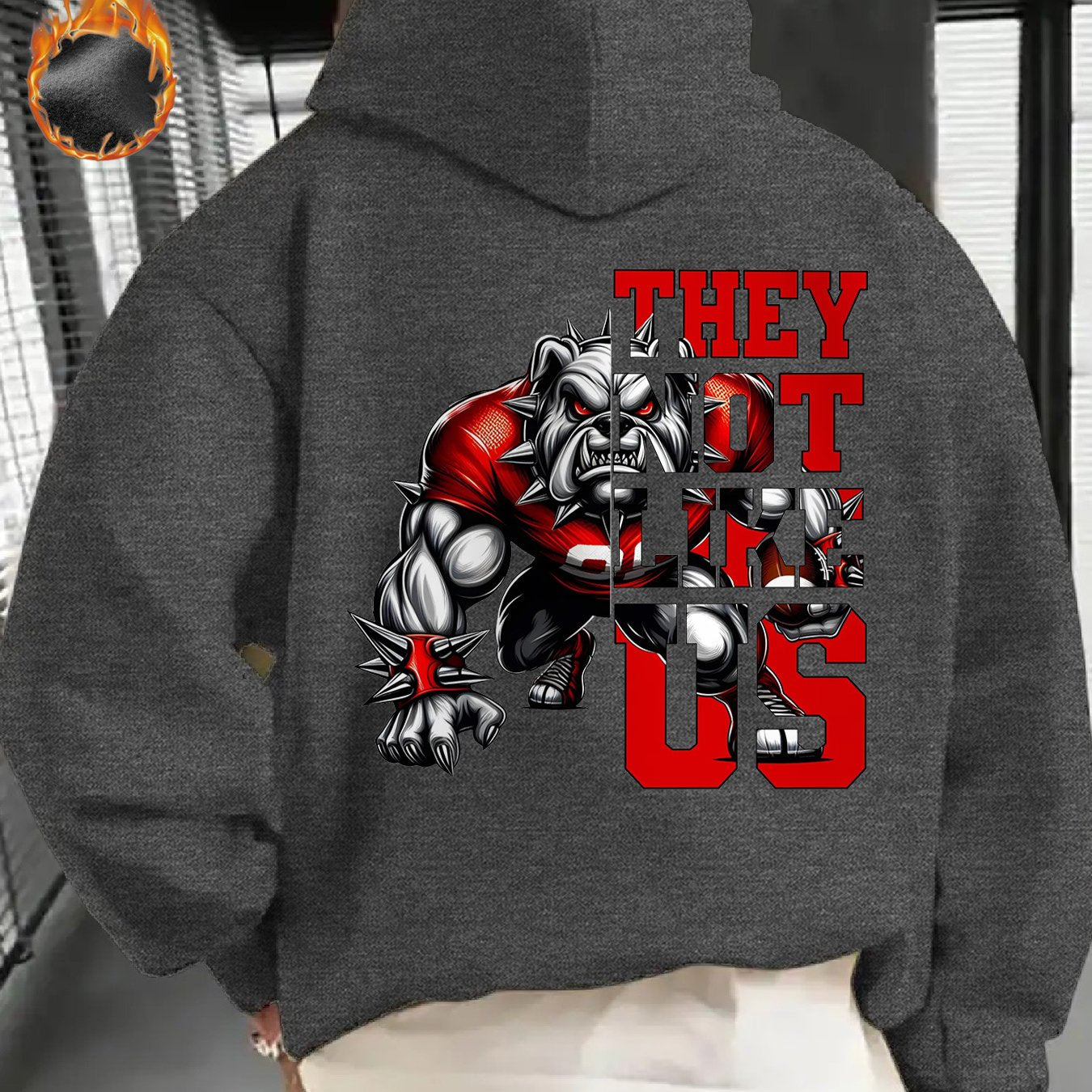 Gifts for men, Fearsome Bulldog Graphic Sport Motivational Hoodie, This casual hoodie is perfect for football enthusiasts, offering style and warmth for autumn and winter. Unisex fit with a practical pocket.