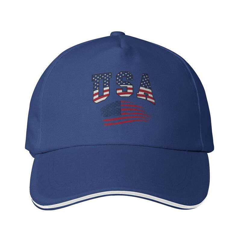 USA Adjustable Baseball Cap, Breathable Polyester, Perfect for Outdoor Activities, Beaches, Travel and Casual Wear - Machine Washable, Perfect Gift, Beach Cap | Casual Look | Adjustable Fit