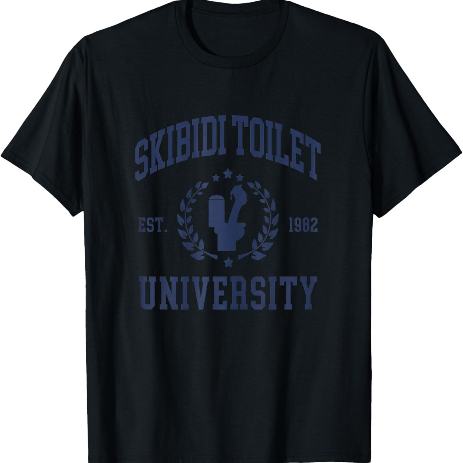 Skibidi Toilet University Funny Skibidi Meme T-Shirt, 180g