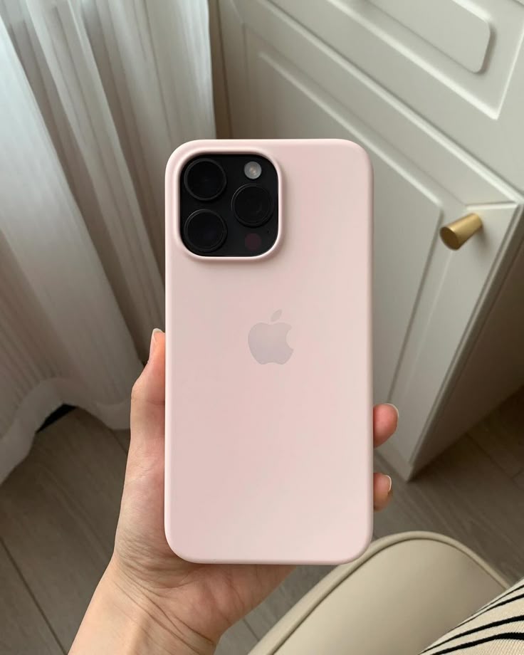 Luxury Original Silicone Apple Light Pink for Phone case 16 14 15 13 12 Pro Max Official Cases Full Cover