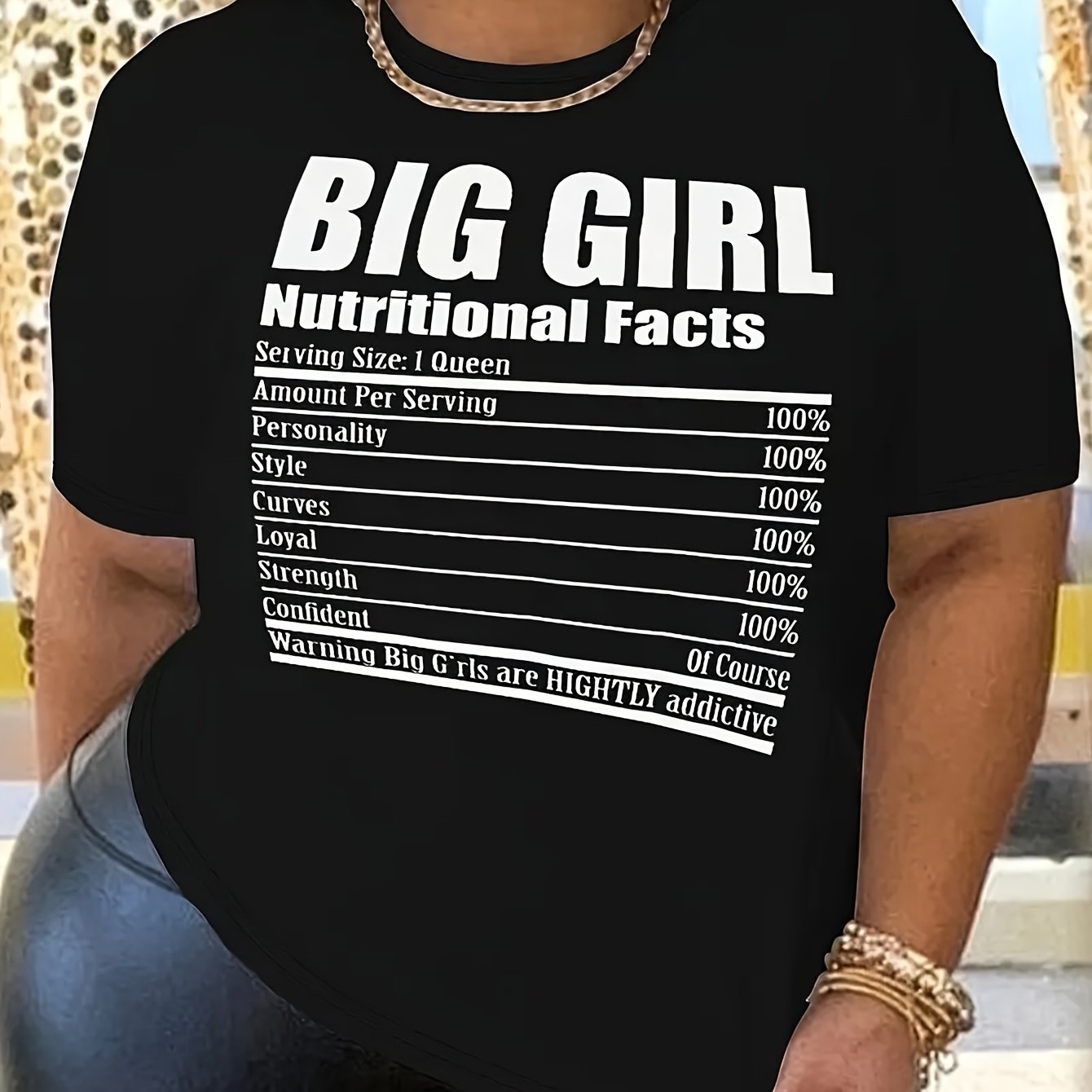 Plus Size 'Big ' Inspirational T-Shirt for Women | 100%, Medium Stretch Crew Neck | Body-Positive Design with Empowering Facts | Casual Spring/Summer Wear, Ladies T Shirts
