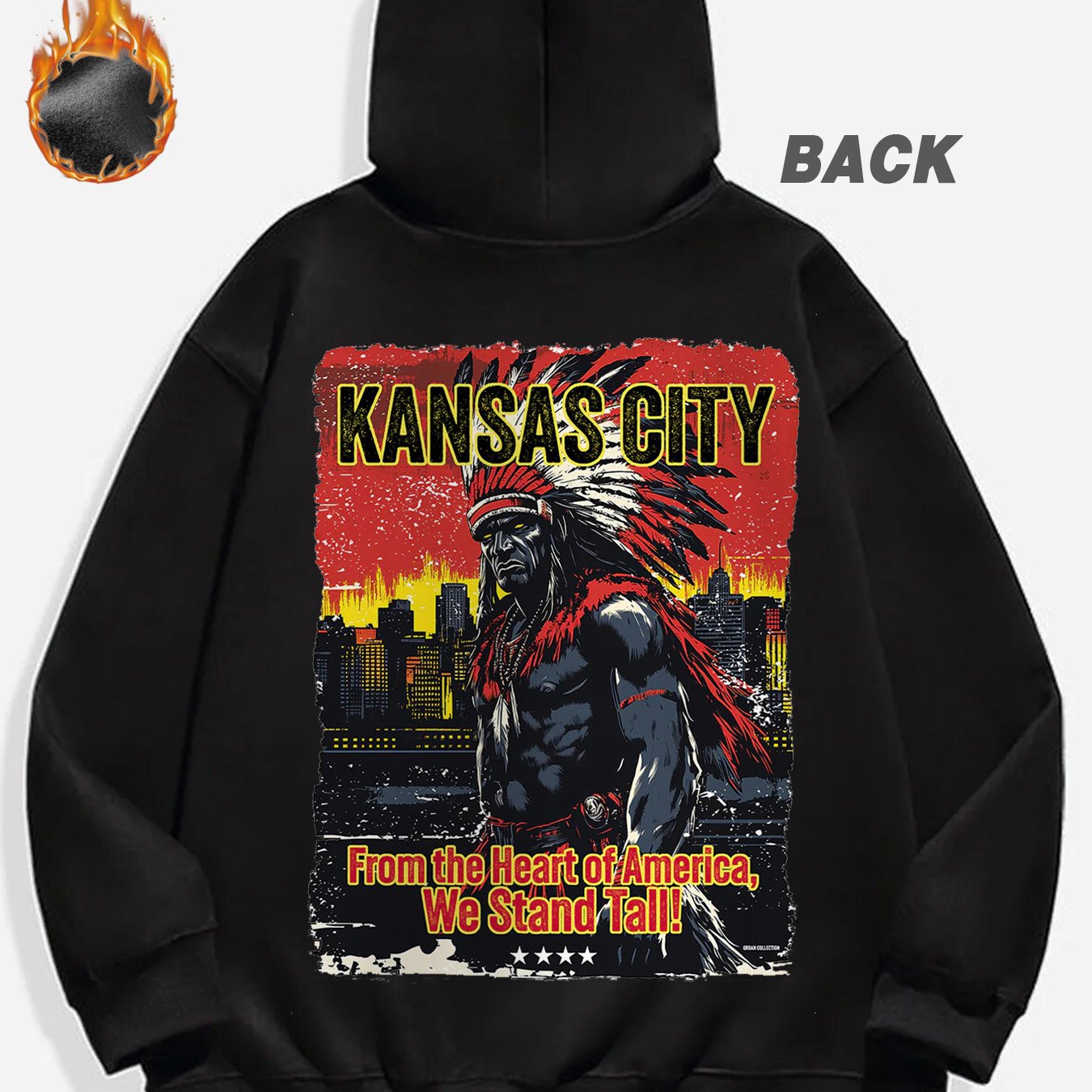 Mens Gifts, Mens Winter Clothes, Sweatshirts for Men, Kansas City Football Game Day Outfit, Design Using The Kansas City Football Logo, This Casual Hoodie Is Perfect for Football Enthusiasts, Offering Thick Warmth Ideal for W