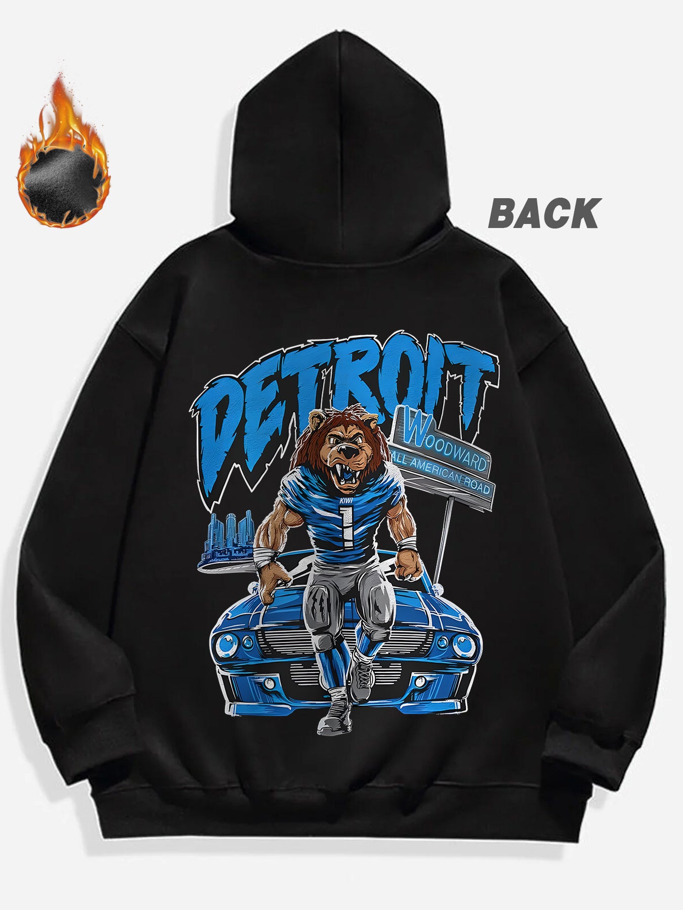 Mens Gifts, Mens Winter Clothes, Sweatshirts for Men, Detroit Football Game Day Outfit, Design Using The Detroit Football Logo, This Casual Hoodie Is Perfect for Football Enthusiasts, Offering Thick Warmth Ideal for Winter We