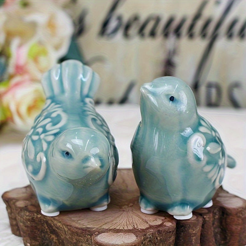 Ceramic Bird and Duck Statues | 2pcs Set | Ceramic | | Home and Office Decor