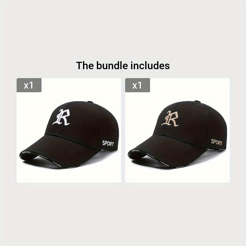 1pc 3D Embroidered Letter Baseball Cap, Soft Polyester Sports Hat, Hand Washable, Adjustable, Breathable, UV Protection, Unisex for Cycling, Golf, Outdoor Activities - Ideal for Holidays