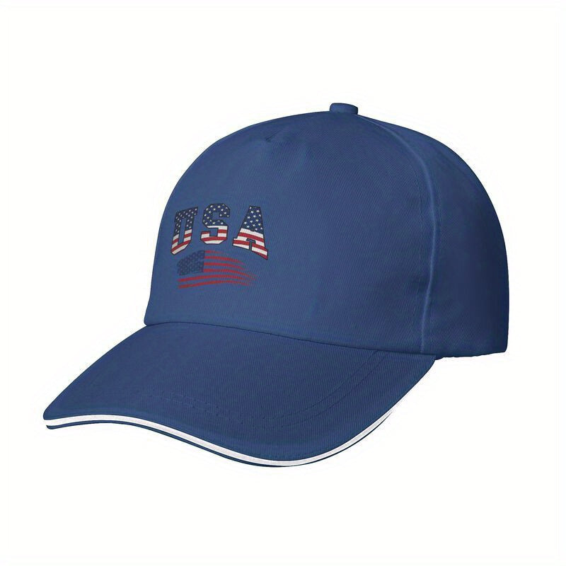 USA Adjustable Baseball Cap, Breathable Polyester, Perfect for Outdoor Activities, Beaches, Travel and Casual Wear - Machine Washable, Perfect Gift, Beach Cap | Casual Look | Adjustable Fit