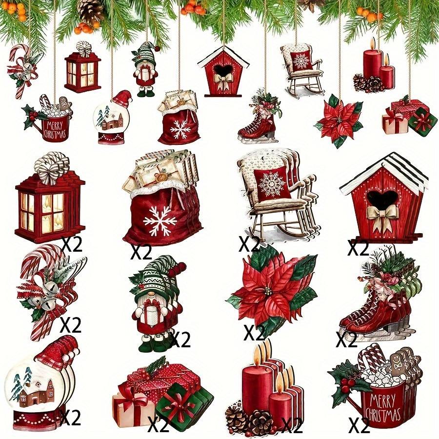 Holiday Christmas Tree Decoration Set, Christmas Home Office Party Tree, Scene, Room, Home Decoration, Window Pendant and Holiday Party Decoration