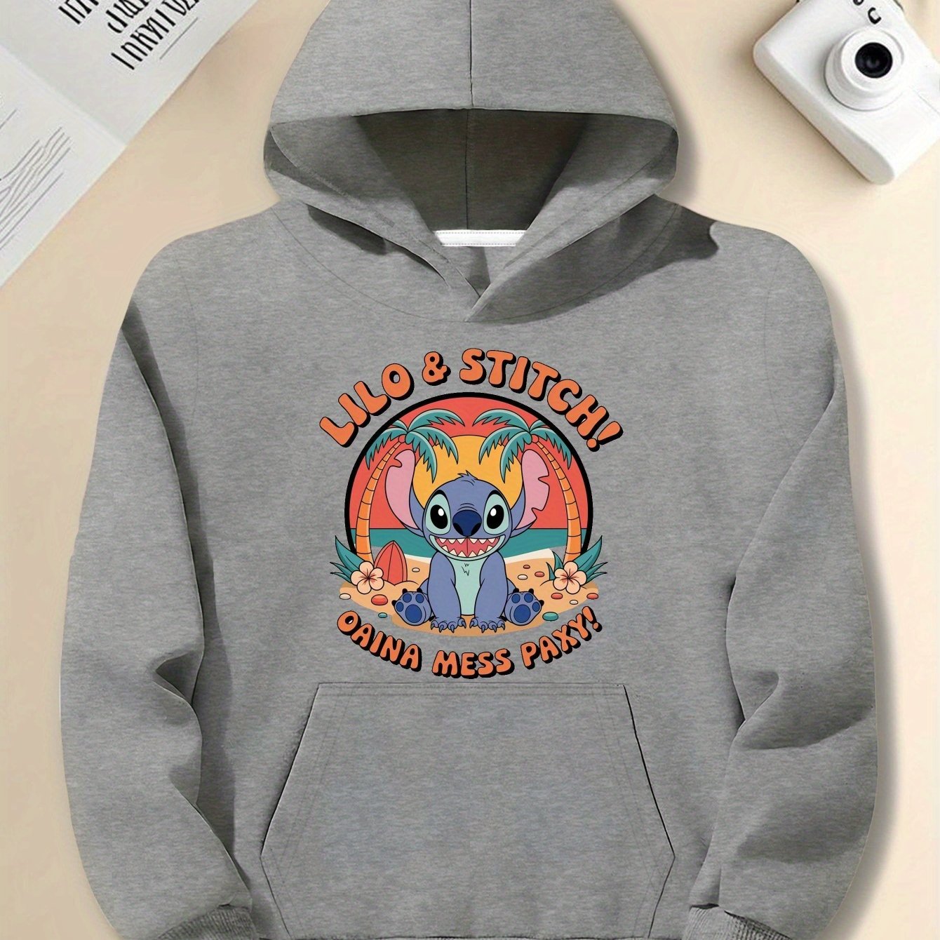 Disney Disney Stitch Ohana Birthday Vintage Men's casual hoodies