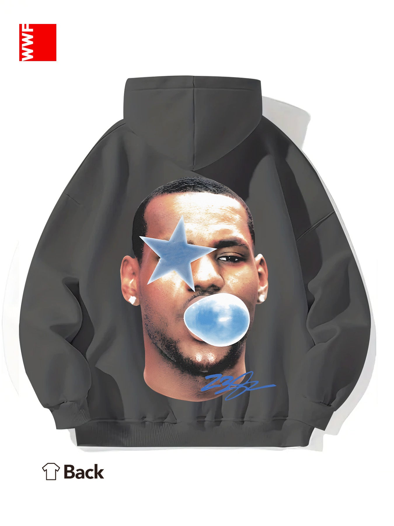Men's Y2K Basketball Star Graphic Fleece Hoodie - Black, Trendy Hip-Hop Streetwear with Kangaroo Pocket, Perfect for Fall/Winter Casual Wear and Gifts