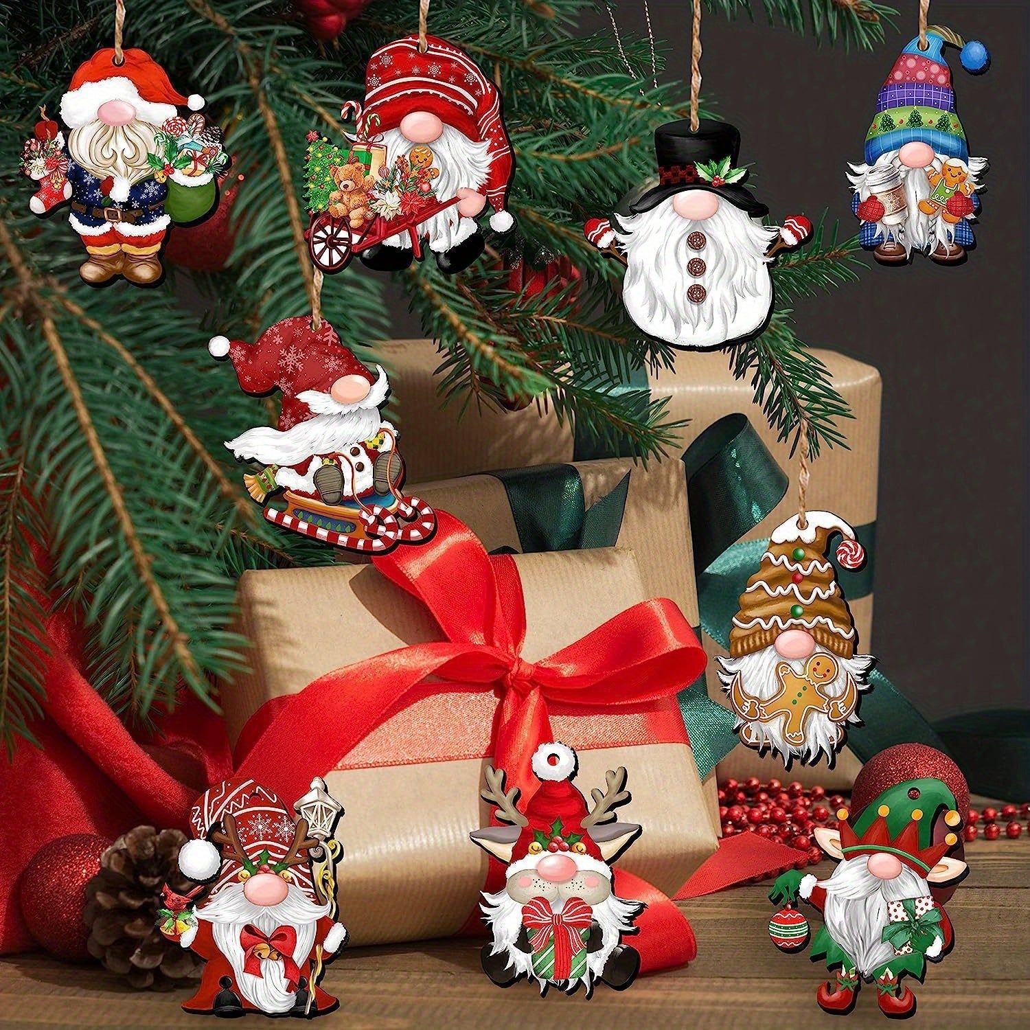 Christmas Dwarf Decorations, Christmas Hanging Decorations, Christmas Tree Decorations For Indoor Home, Christmas Wooden Signs Christmas Party Supplies