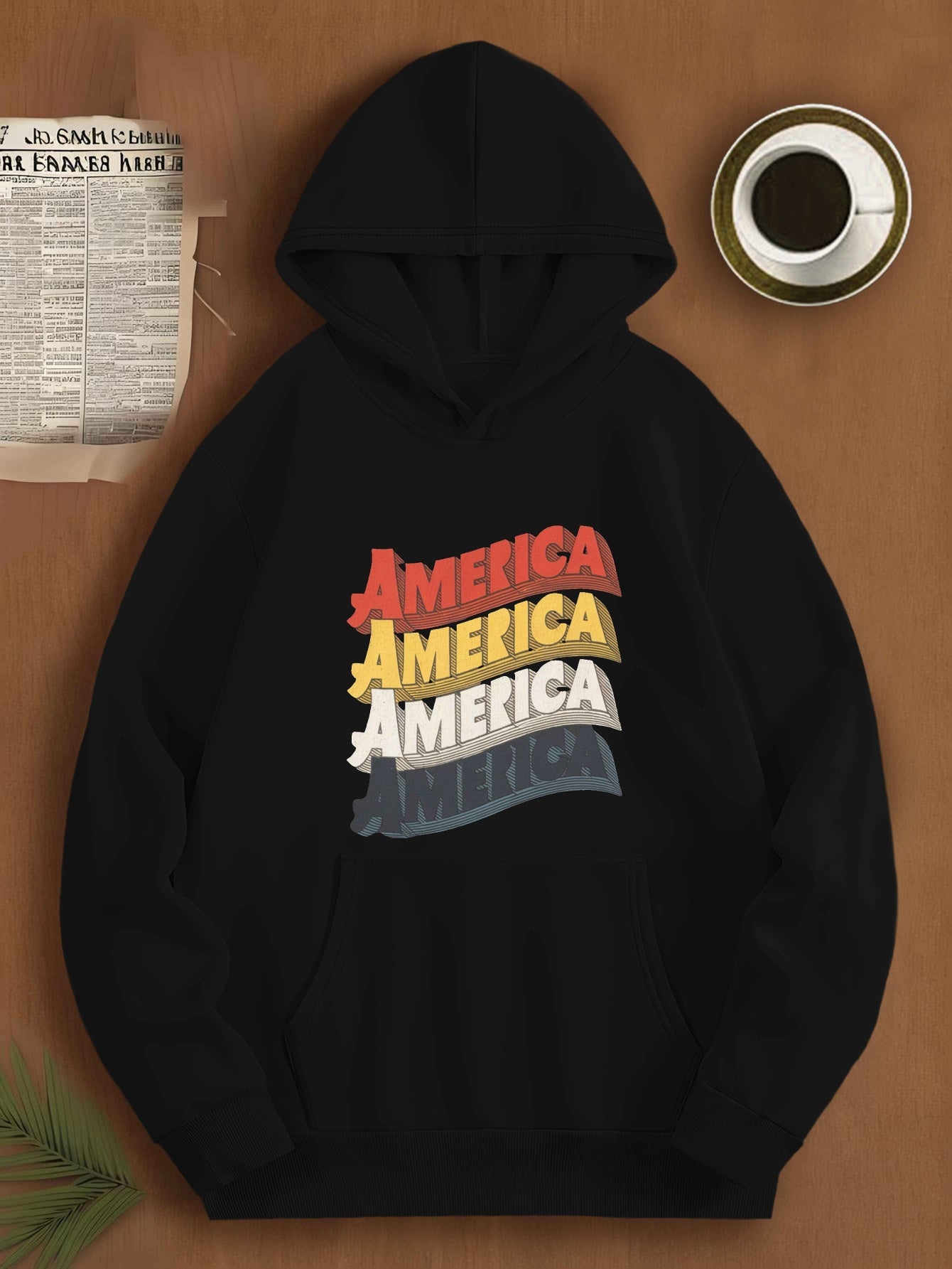 retro AMERICA Men's casual hoodies