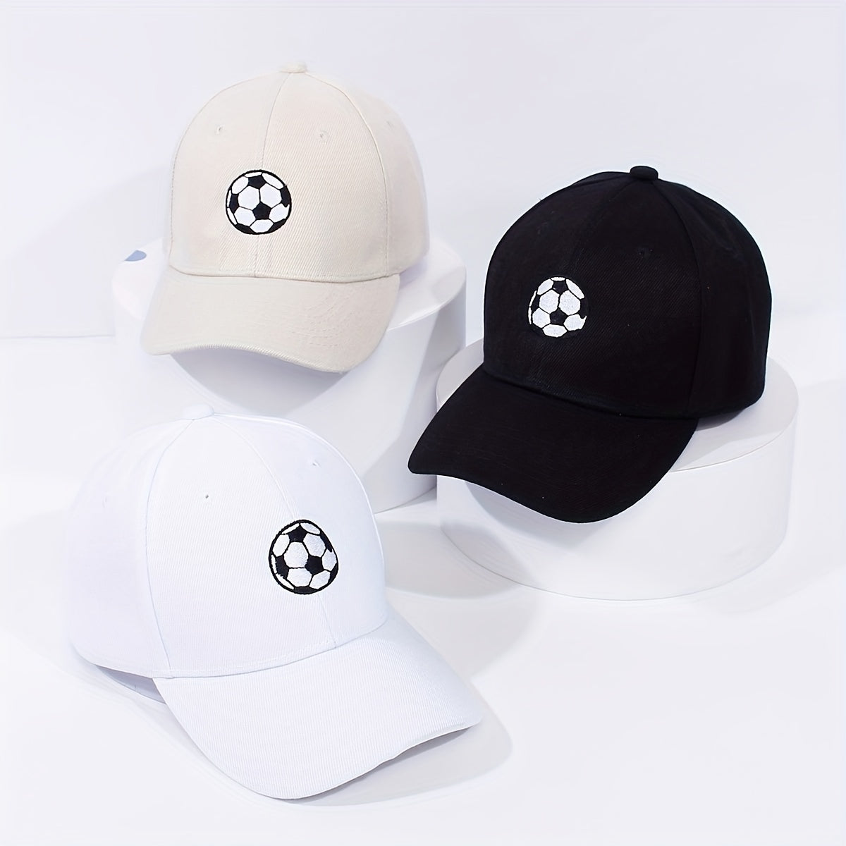 Youngsters's Football Embroidered Baseball Cap Suitable for Outdoor Sports 3-6 Years Old