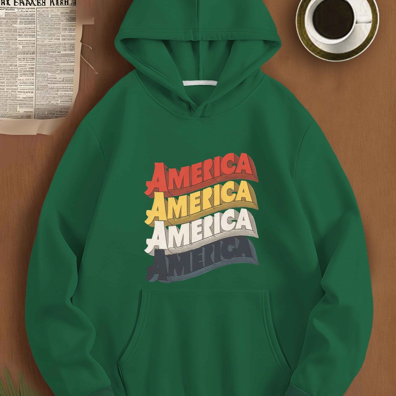 retro AMERICA Men's casual hoodies