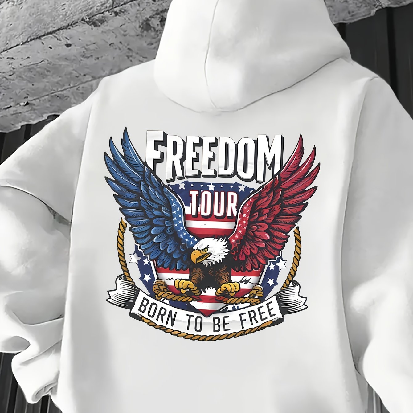 Bald Eagle With American Flag Elements,