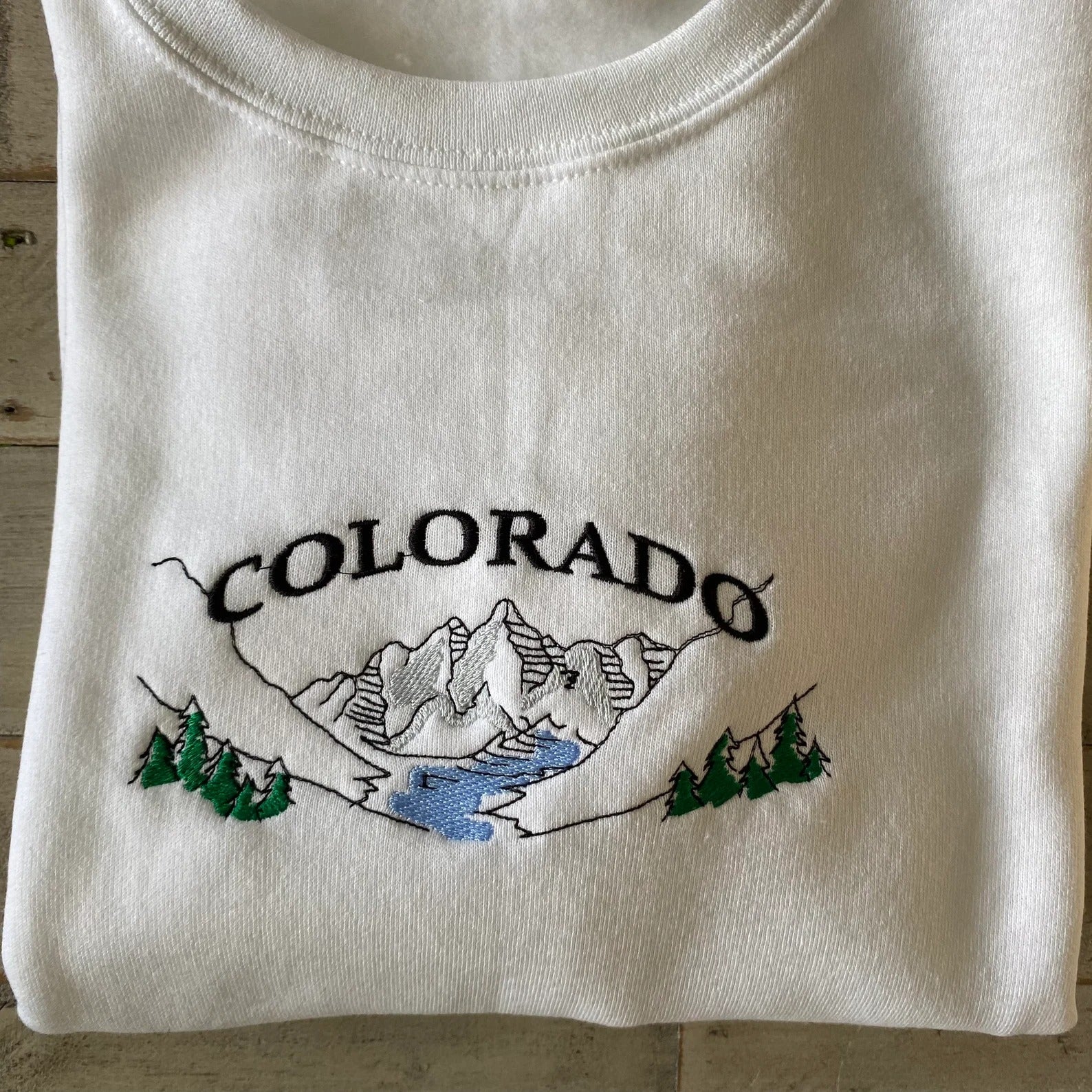 Colorado Embroidered Sweatshirt, Colorado sweatshirt, Colorado Mountain Sweatshirt