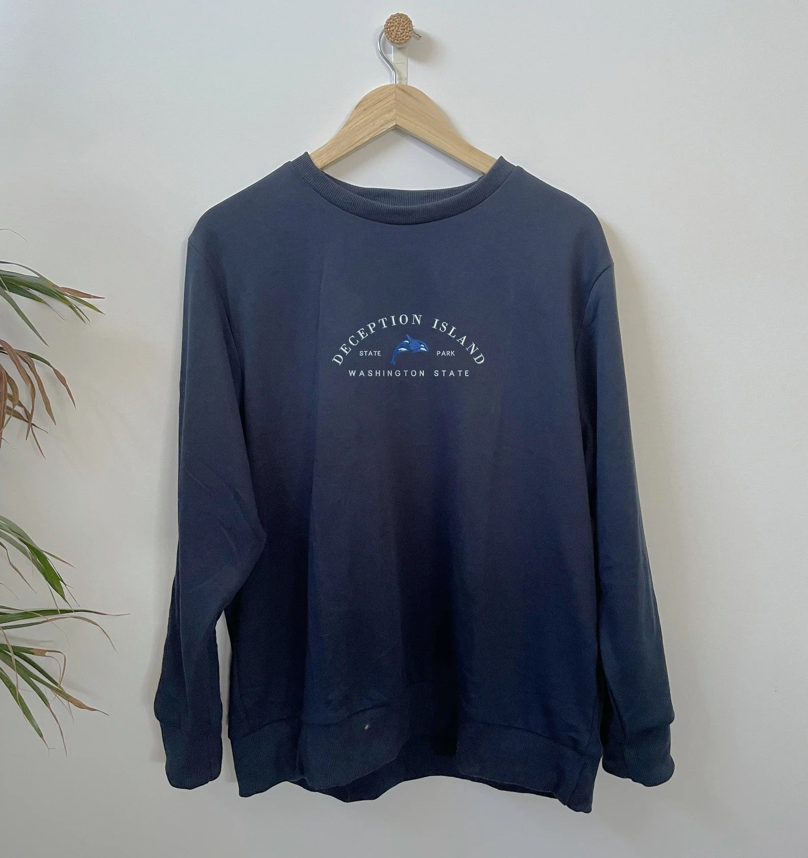 Embroidered USA Crewneck Sweatshirt, Personalized American Apparel, Custom Embroidery, Patriotic Gift American Flag Design (Copy)