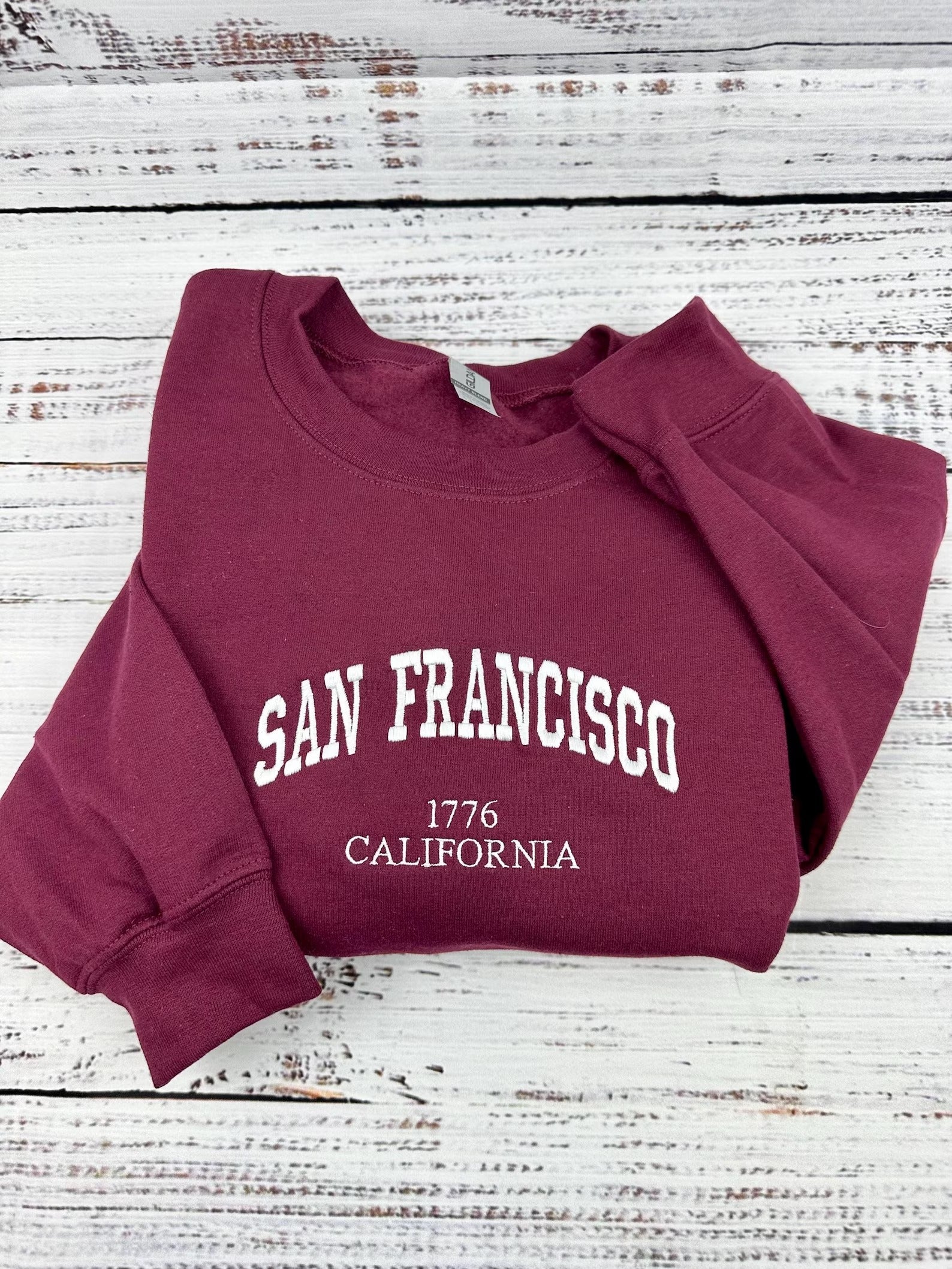 Custom Your City Sweatshirts- Custom City Embroidered Sweatshirts Your Town and State Shirt