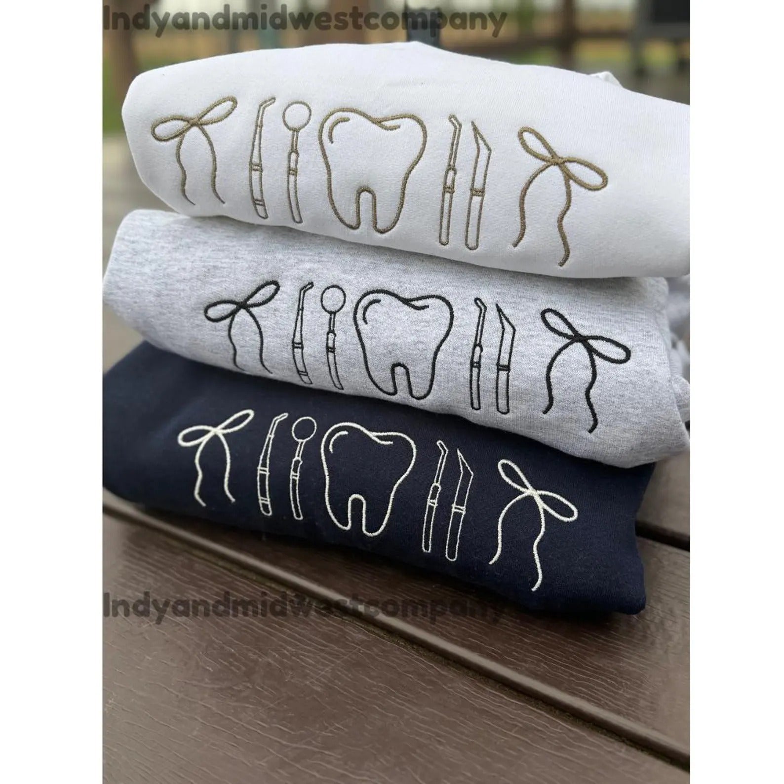 Dental Hygienist Icon crewneck | dental assistant icons sweatshirt | Embroidered Sweatshirt | dental graduation gift