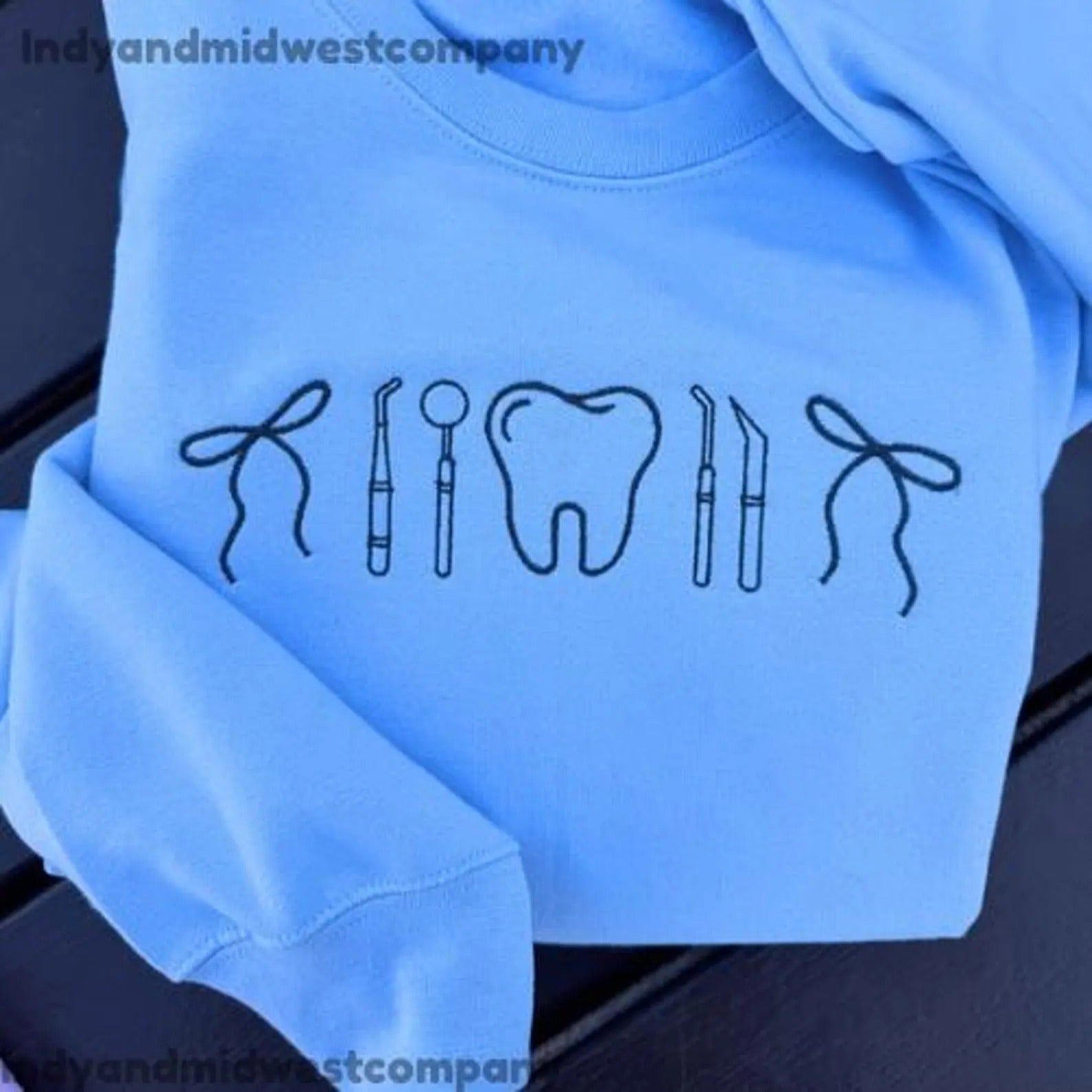 Dental Hygienist Icon crewneck | dental assistant icons sweatshirt | Embroidered Sweatshirt | dental graduation gift
