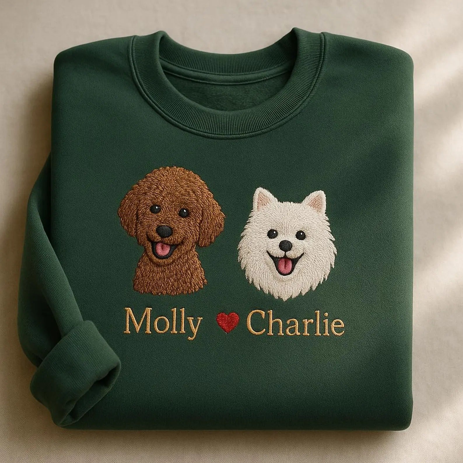 Custom EMBROIDERED Pet Portrait Comfort Colors T-Shirt,Custom Dog Mom Gift, Cat Mom,Personalized Pet Memorial,Personalized Pet Embroidery