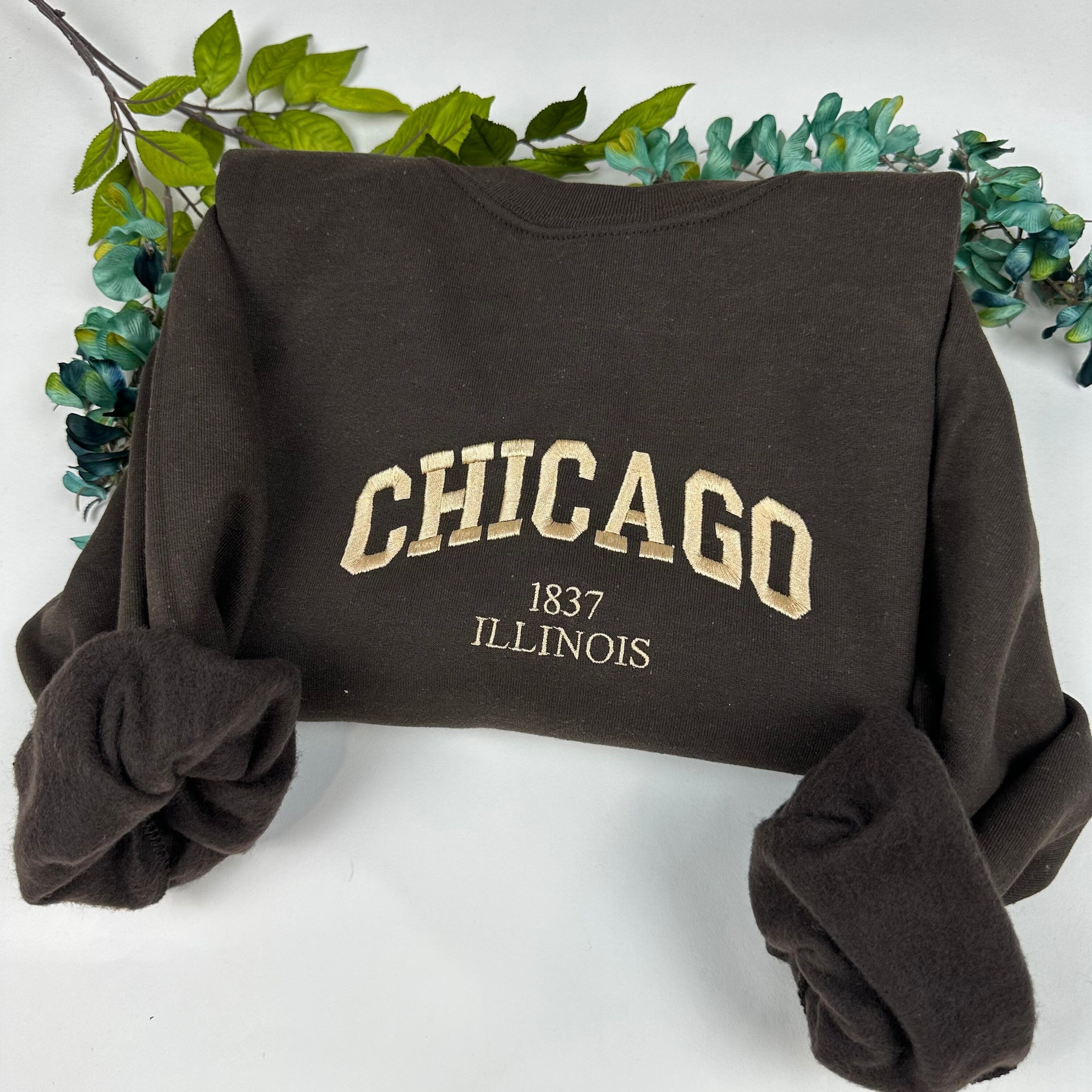 Custom Your City Sweatshirts- Custom City Embroidered Sweatshirts Your Town and State Shirt