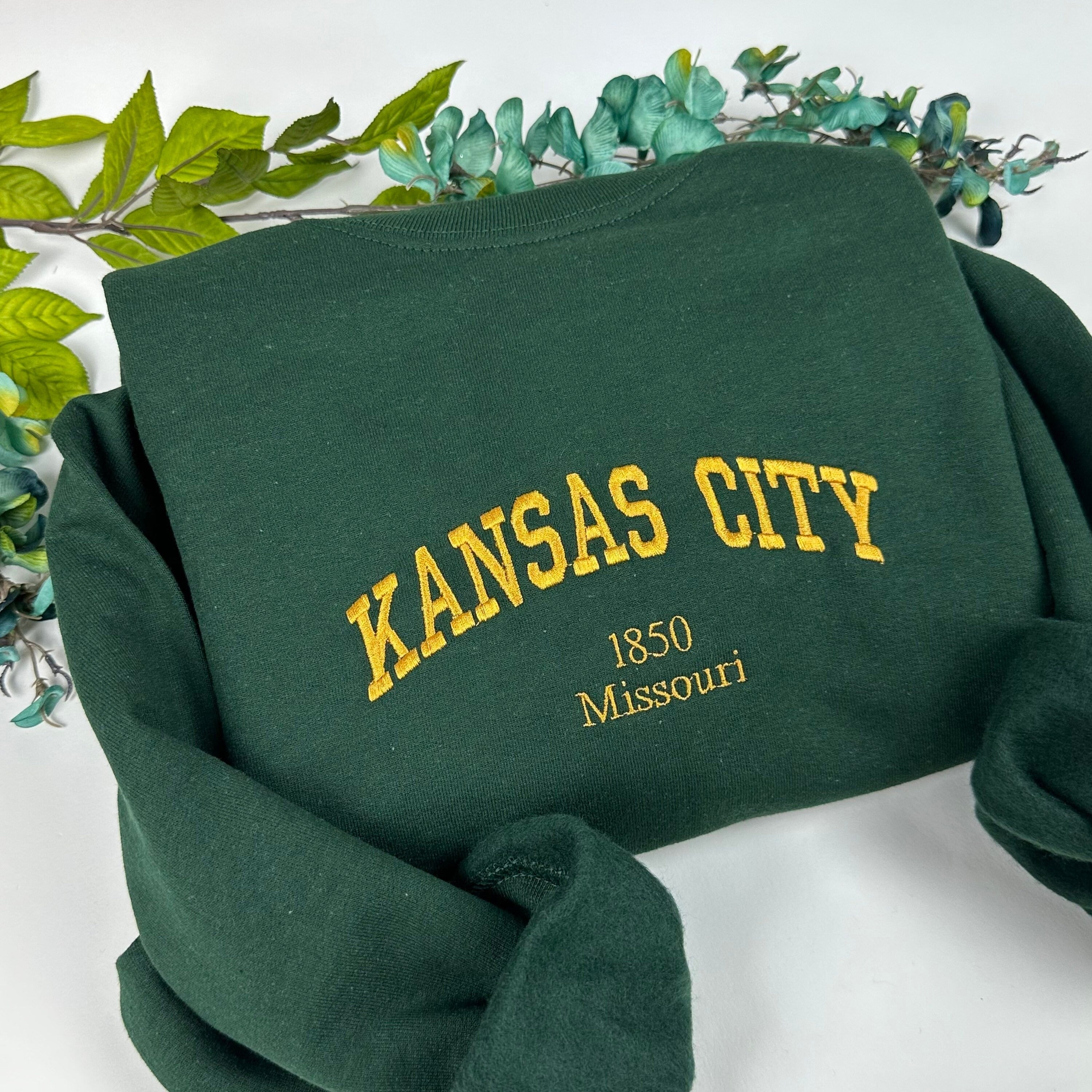 Custom Your City Sweatshirts- Custom City Embroidered Sweatshirts Your Town and State Shirt