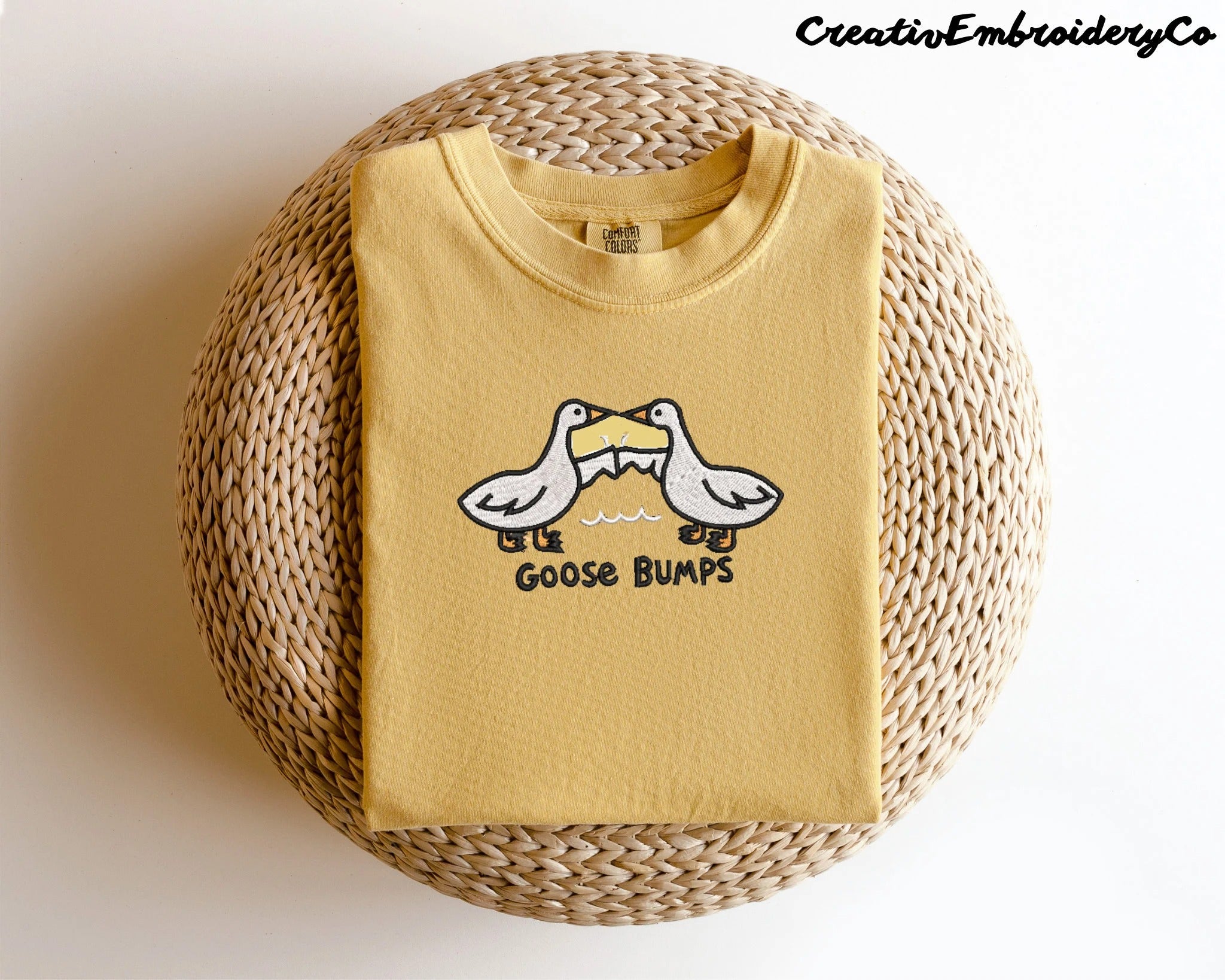 Embroidered Goose Bumps Comfort Colors T-Shirt, Goose Bumps T-shirt, Comfort Colors Cozy T-Shirts, Unisex Goose Shirt, Father's Day Gift