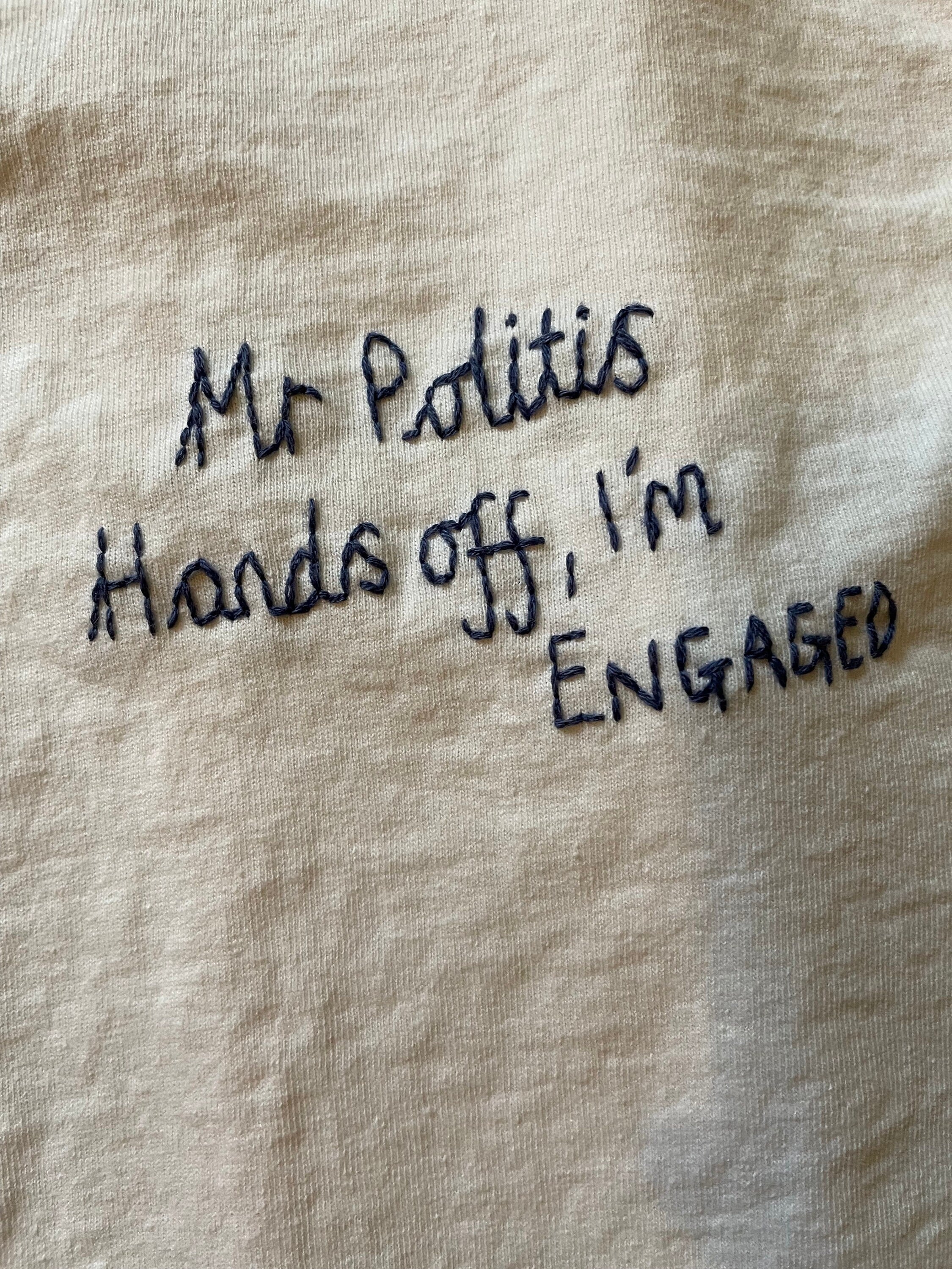 Personalised hand embroidered t-shirts