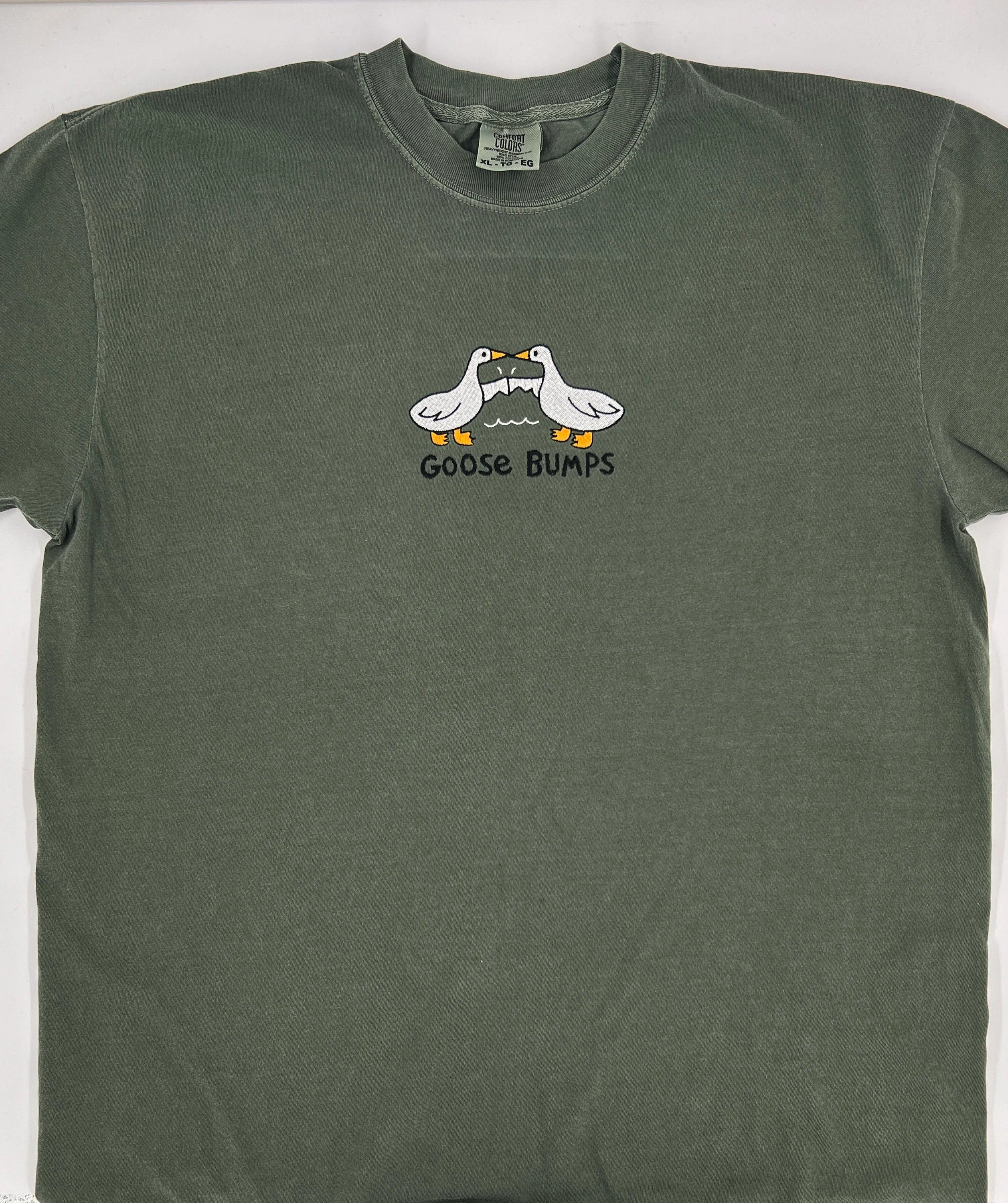 Embroidered Goose Bumps Comfort Colors T-Shirt, Goose Bumps T-shirt, Comfort Colors Cozy T-Shirts, Unisex Goose Shirt, Father's Day Gift