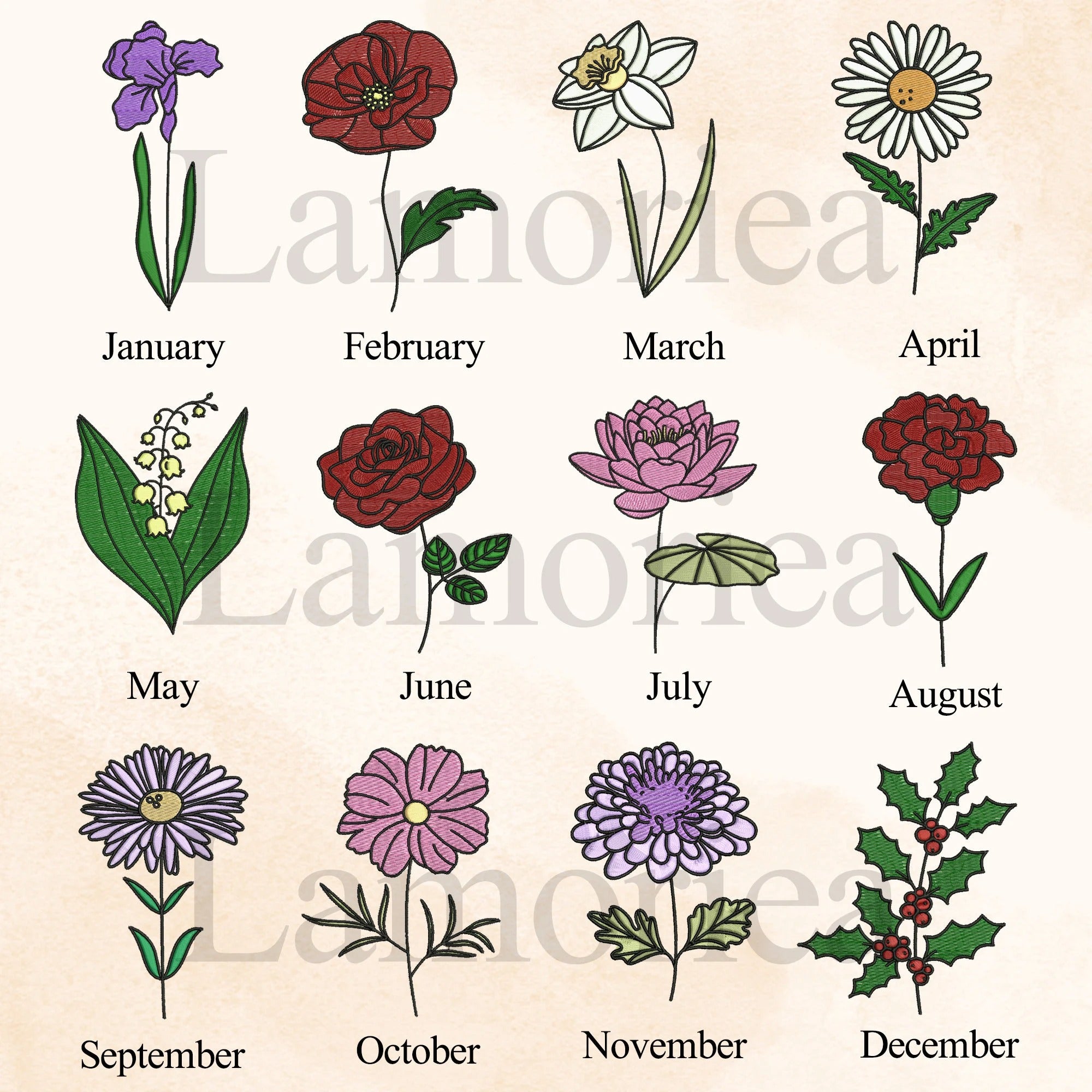 Custom Floral Embroidery Shirt, Birth Month with Name, Birth Floral Tee, Gifts for Mom, Gifts for Wife, Gifts for Her, Birthday Gifts