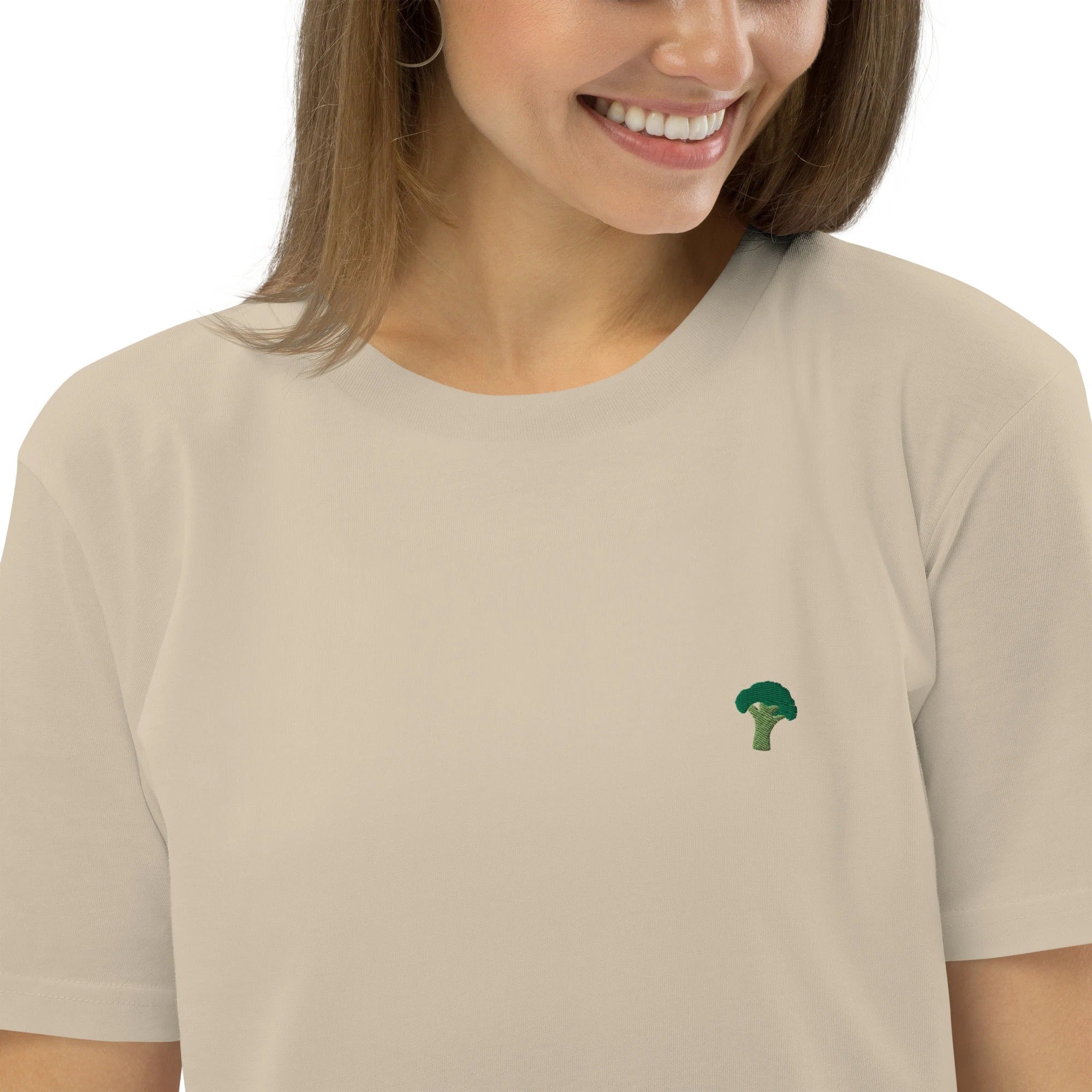 Broccoli Organic Embroidered T-Shirt Minimal Design
