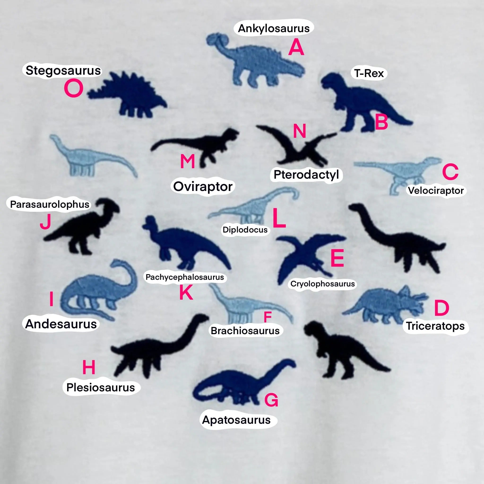 Embroidered Miniature dinosaur t-shirt - customise your dinosaur - cute t-shirt