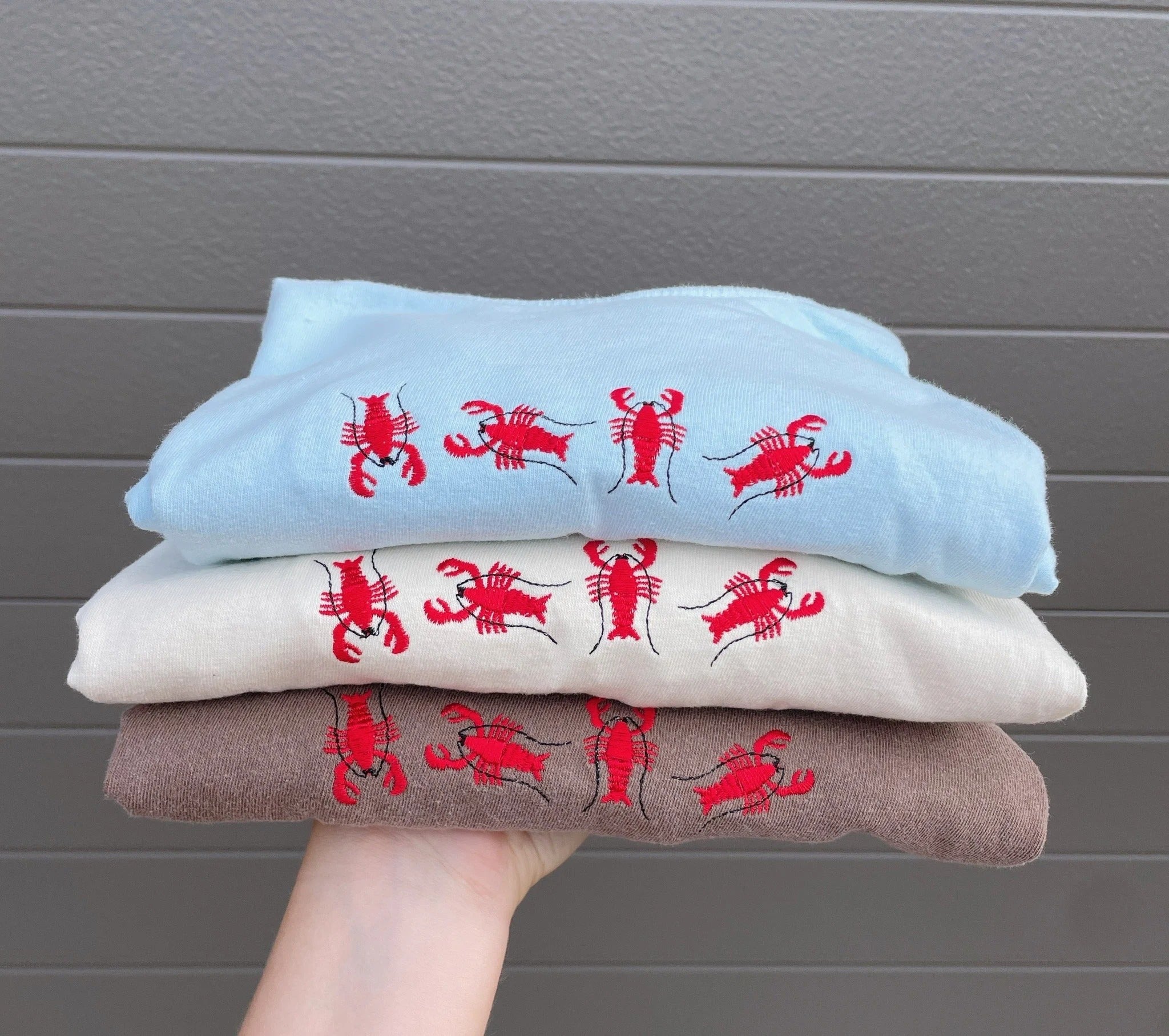 Embroidered Lobster T-shirt
