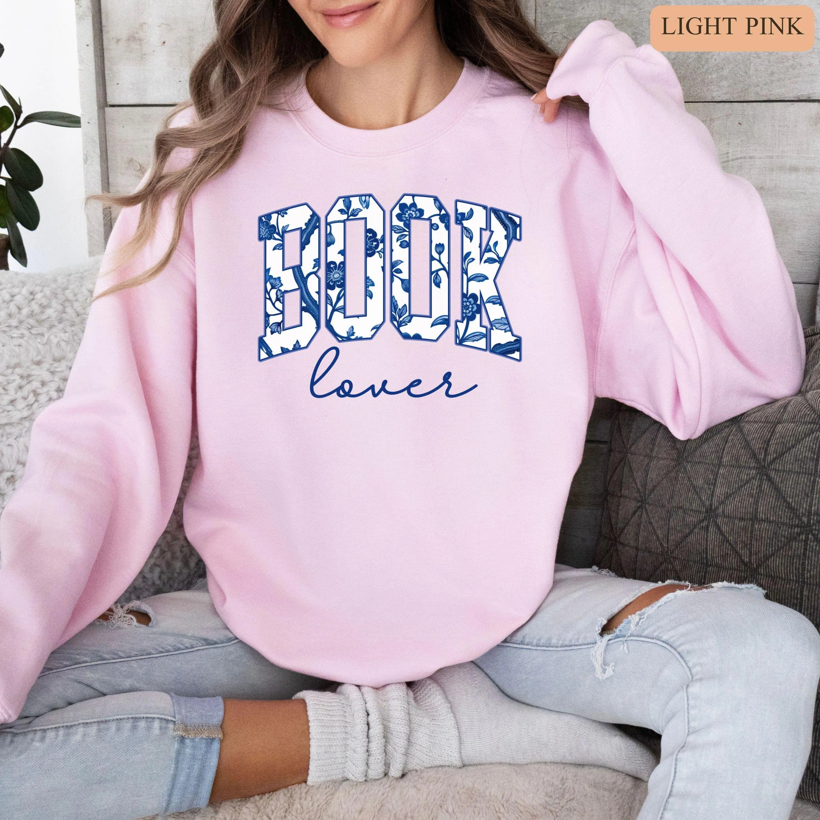 Cute Book Lover Sweatshirt, Bookworm Crewneck, Reading Club, Librarian Gift, Bookish Merch, Reader, Teacher Gift, Book Girly Top, Read Book