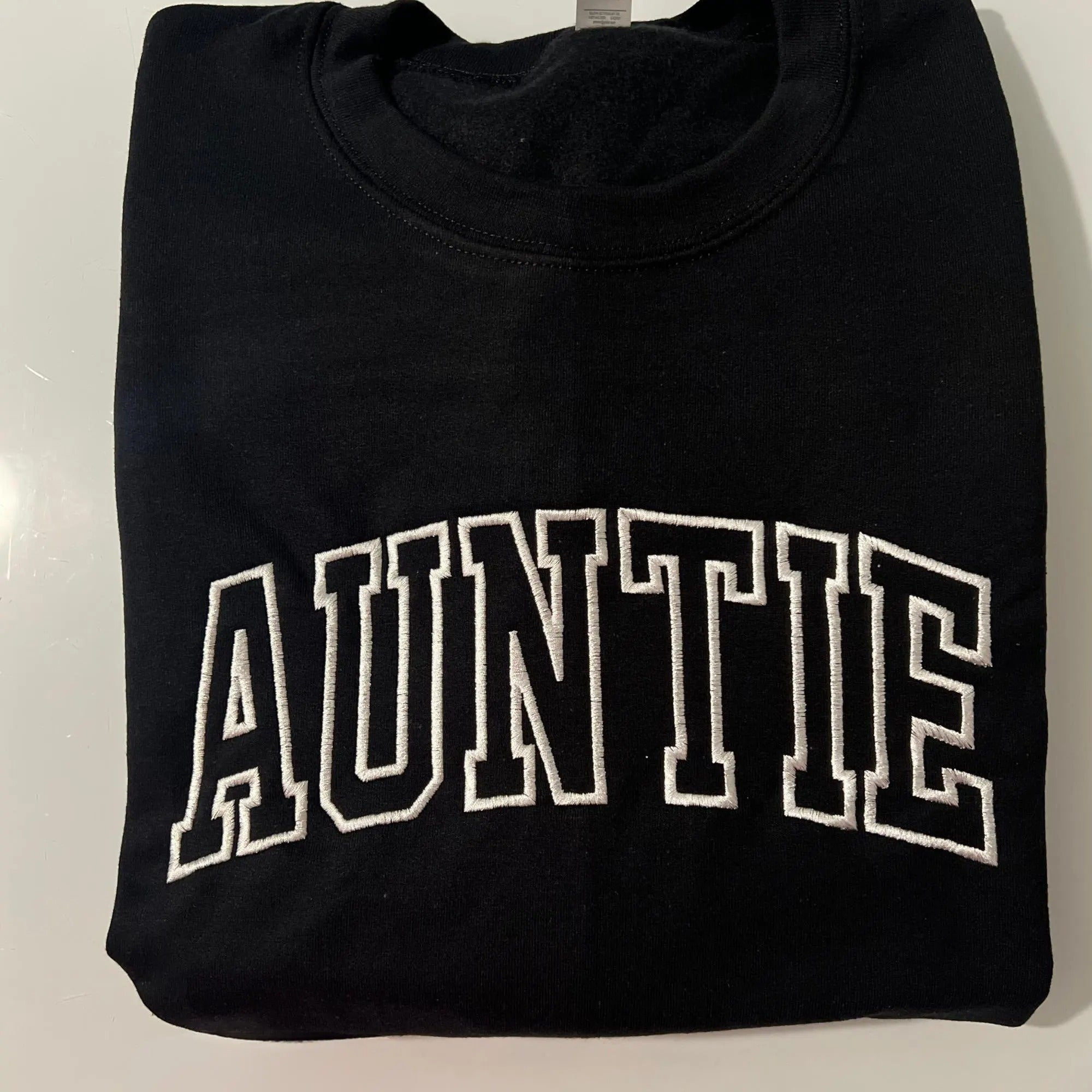 Embroidered Auntie Sweatshirt or Hoodie, Embroidered Auntie Crewneck Sweatshirt, Embroidered Auntie Sweatshirt,Best Aunt Gift, Gift for Aunt
