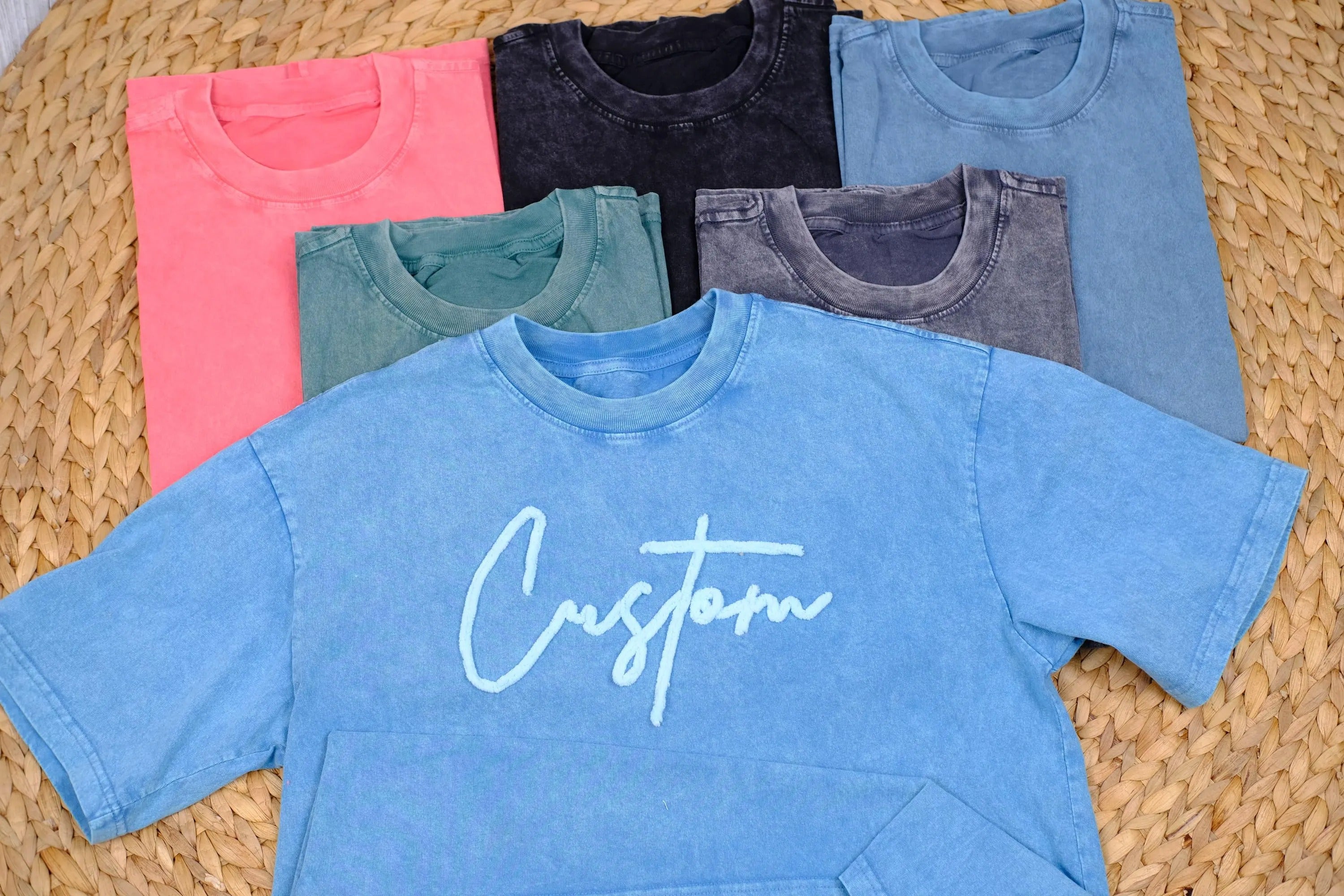 Custom Embroidered Chenelle Yarn T Shirt, Custom Shirt, Personalized Embroidered T-Shirts, Vintage Top Embroidered T shirt