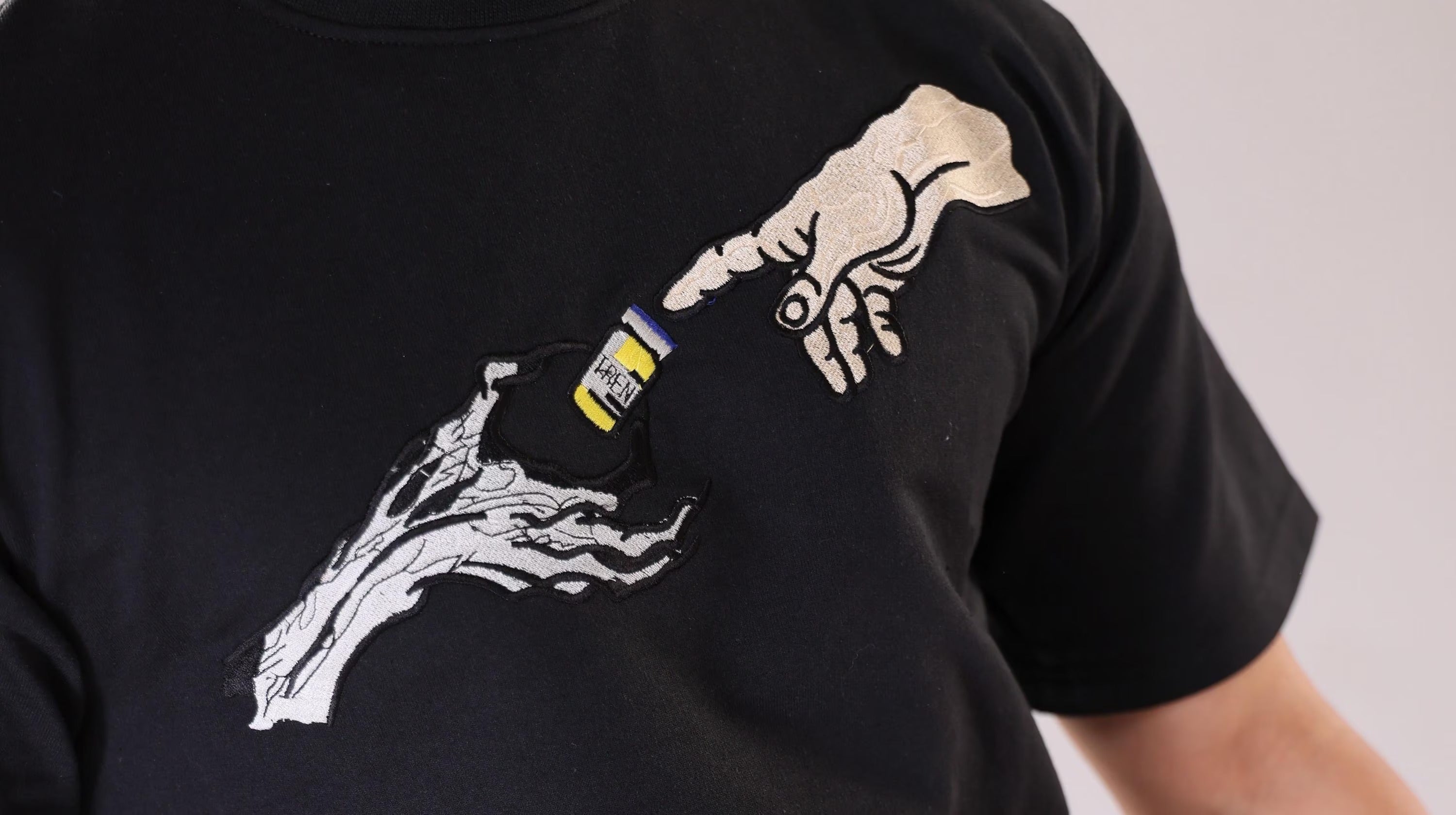 Tren Hand Embroidered T-Shirt – Oversized Gym Wear Tee | Workout Streetwear | anabolics Inspired tshirt | Trenbolone tshirt | gym lovers
