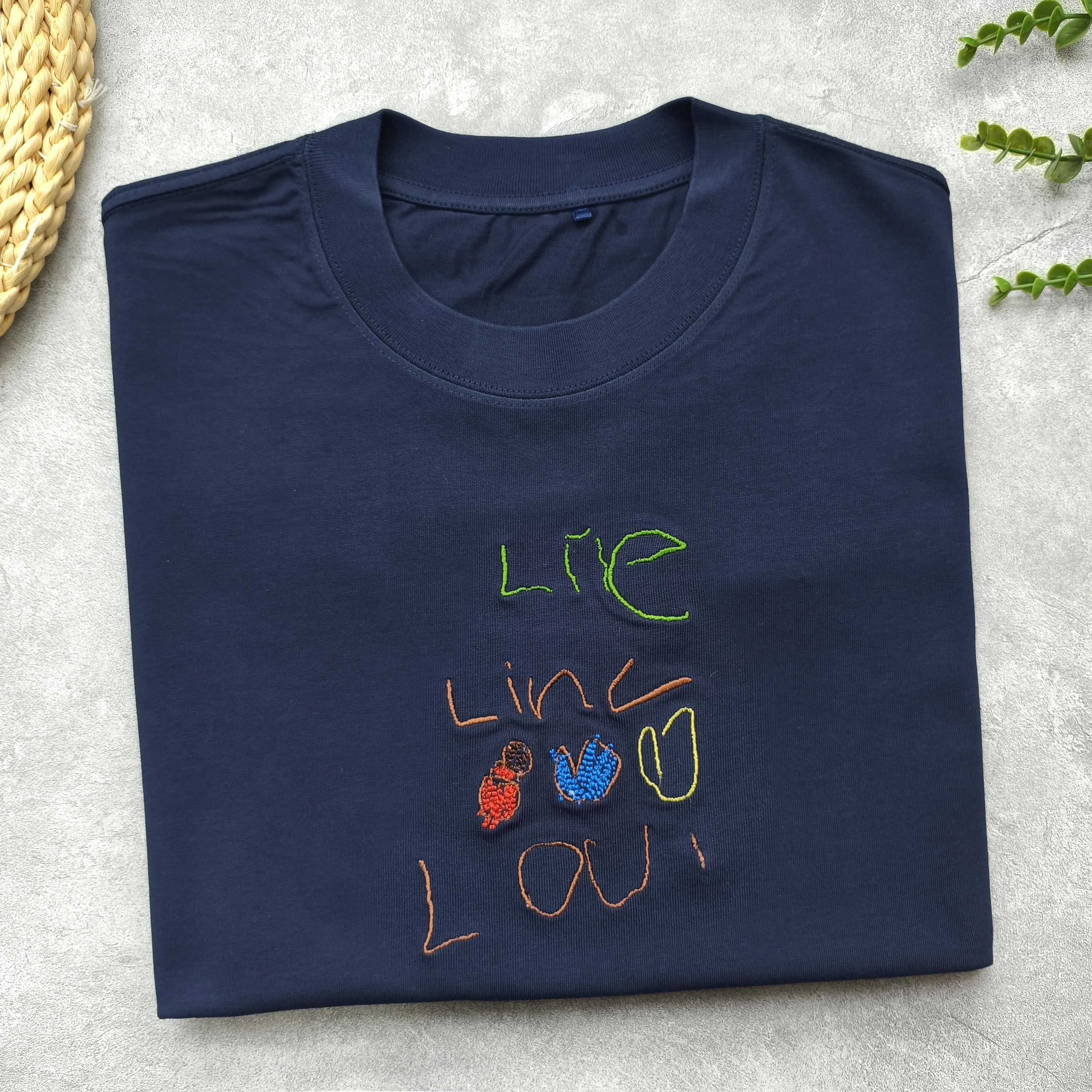 Custom Embroidered Kids Drawing Sweatshirt,Drawing Shirt,Children's Drawing Art,Father's Day gift