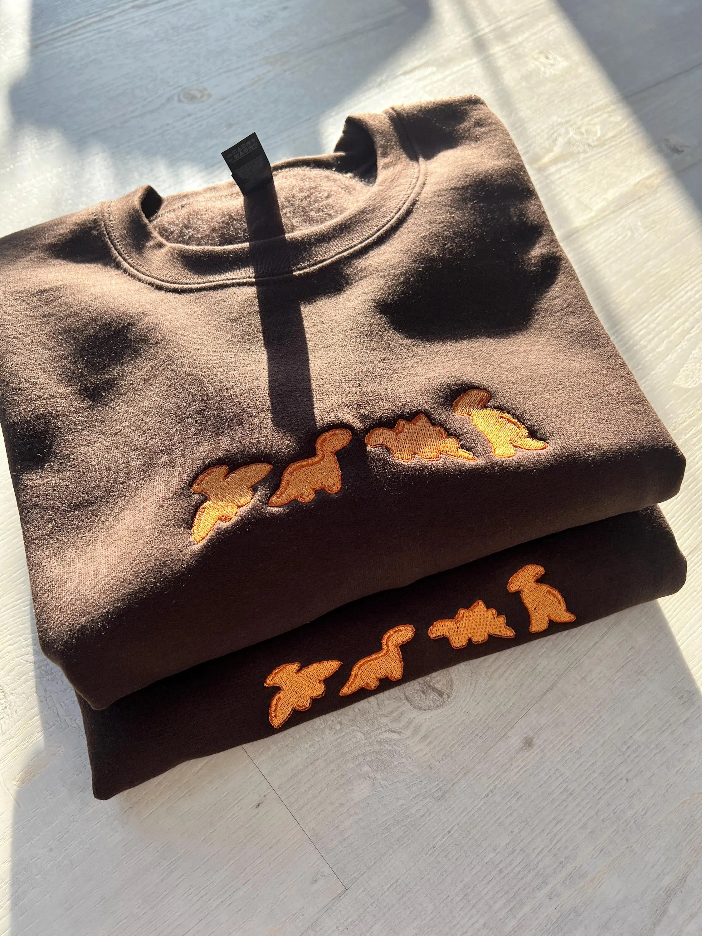 EMBROIDERED SWEATSHIRT Chicken Nuggets Sweatshirt, Dino Chicken Nuggets Shirt, Cute Dino Crewneck, Gifts For Her, Cute Gift Ideas