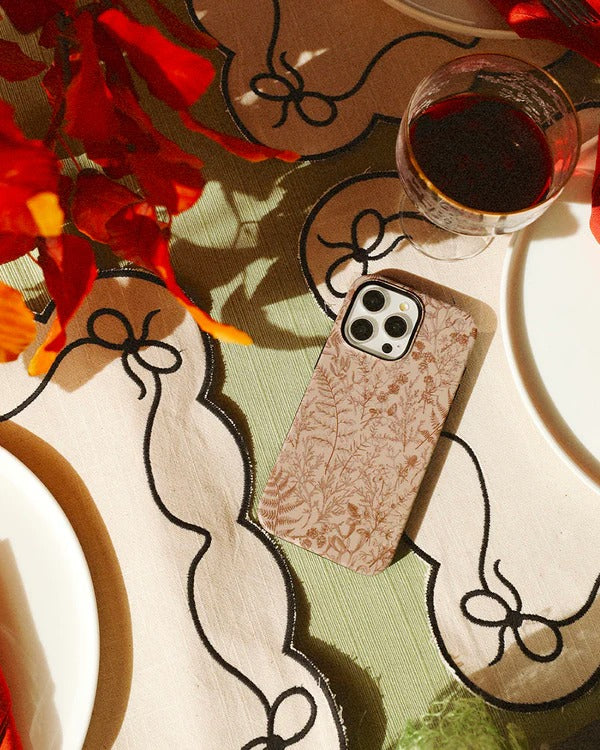 Casely iPhone Case | Beige Garden | Neutral Floral Case | Elegant Beige Cover Compatible with MagSafe