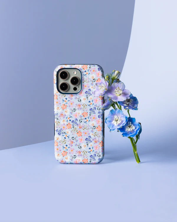 Casely iPhone Case | Poppy Meadows | Pastel Floral Case | Soft Pastel Floral Design Case Compatible with MagSafe